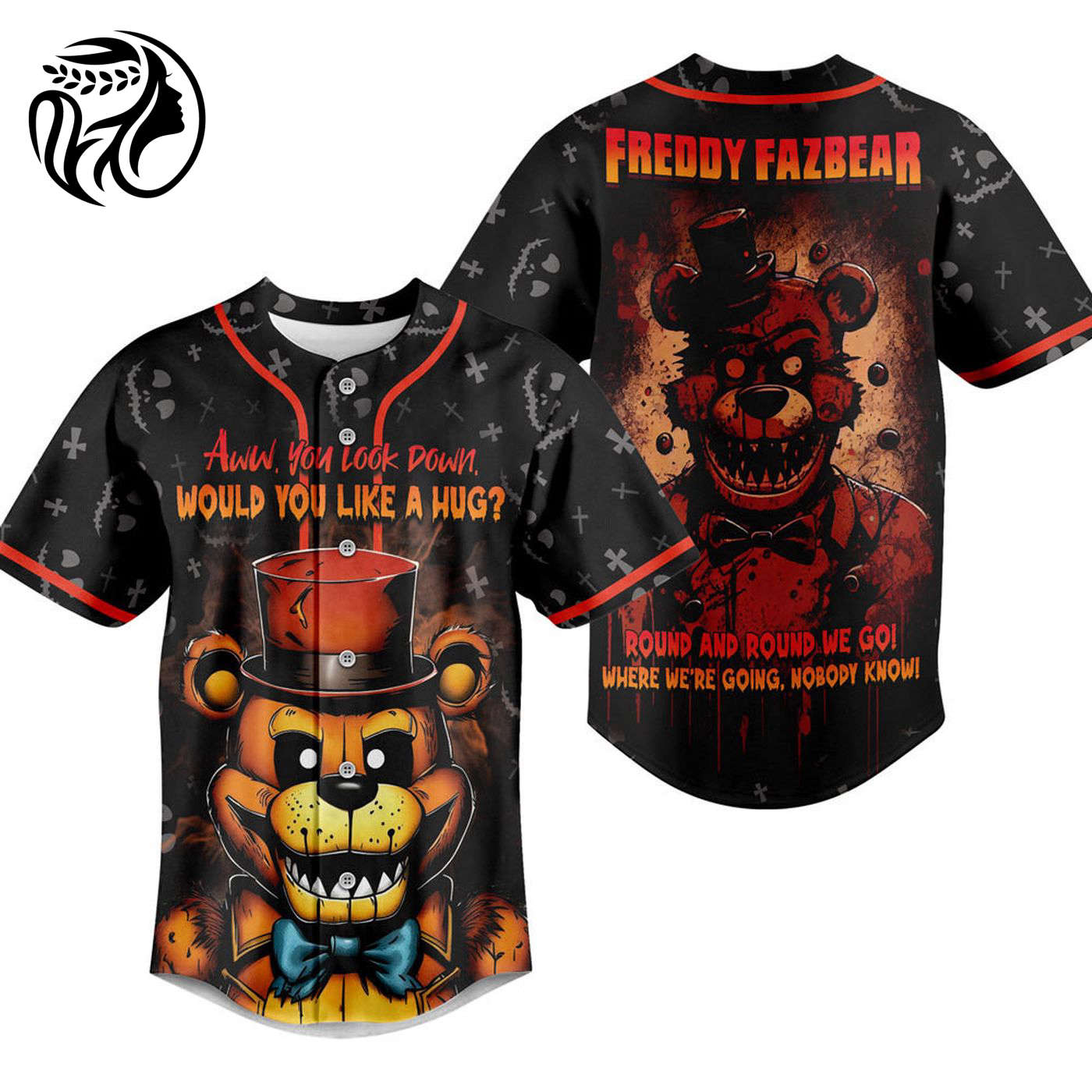 Freddy Fazbear Baseball Jersey For Men Women And Kids Gift