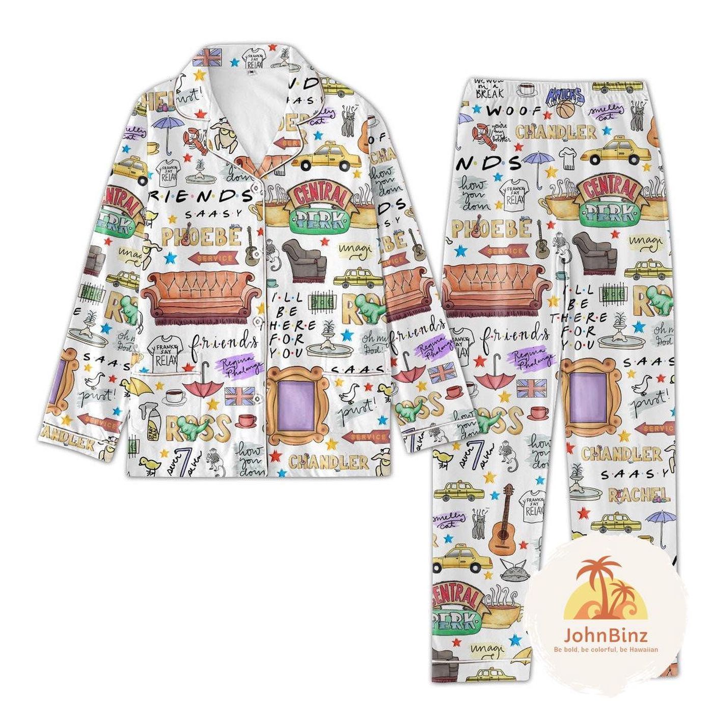Cozy Friends Movie Pajamas: Comfortable Pyjamas for Long Sleeve Night Wear