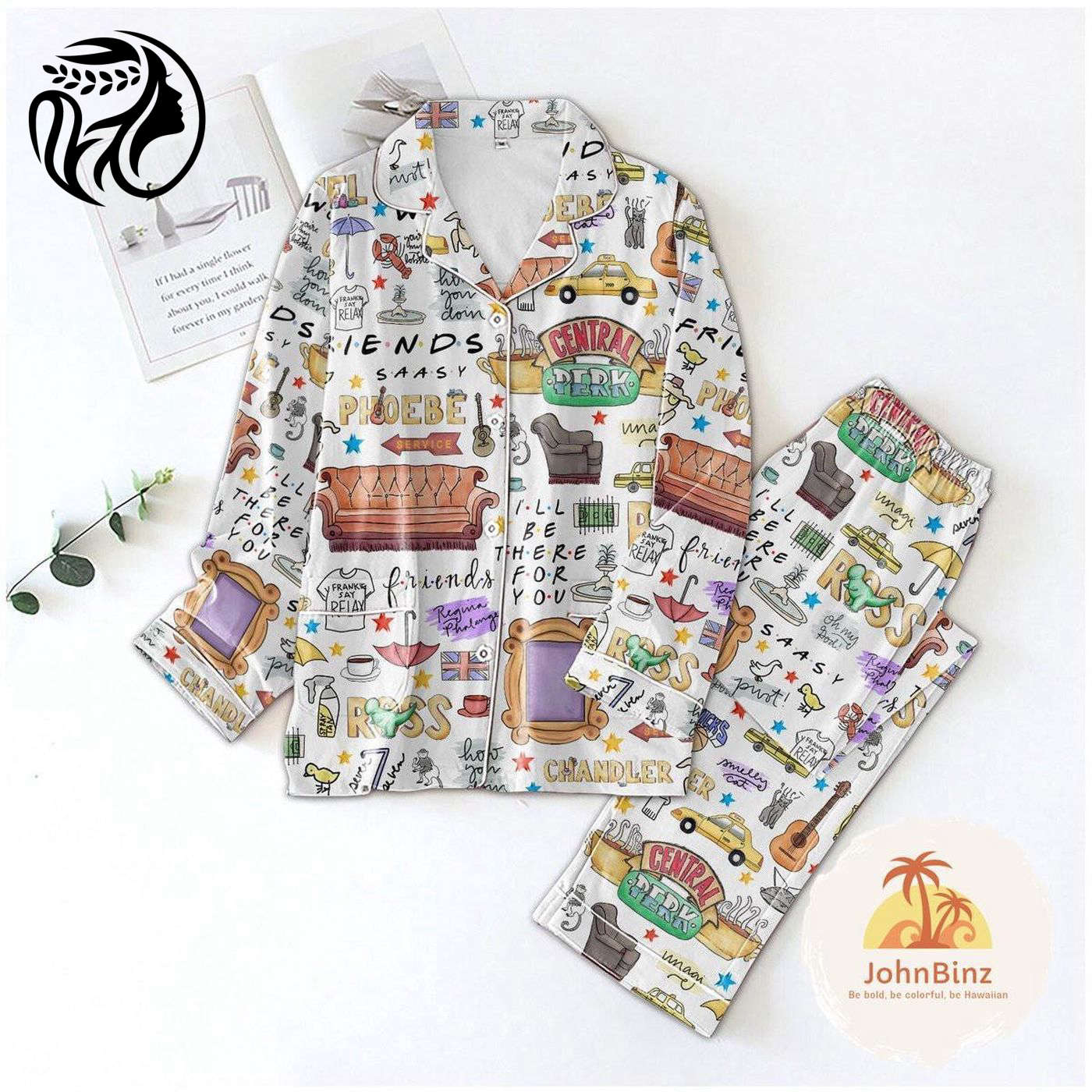 Cozy Friends Movie Pajamas: Comfortable Pyjamas for Long Sleeve Night Wear
