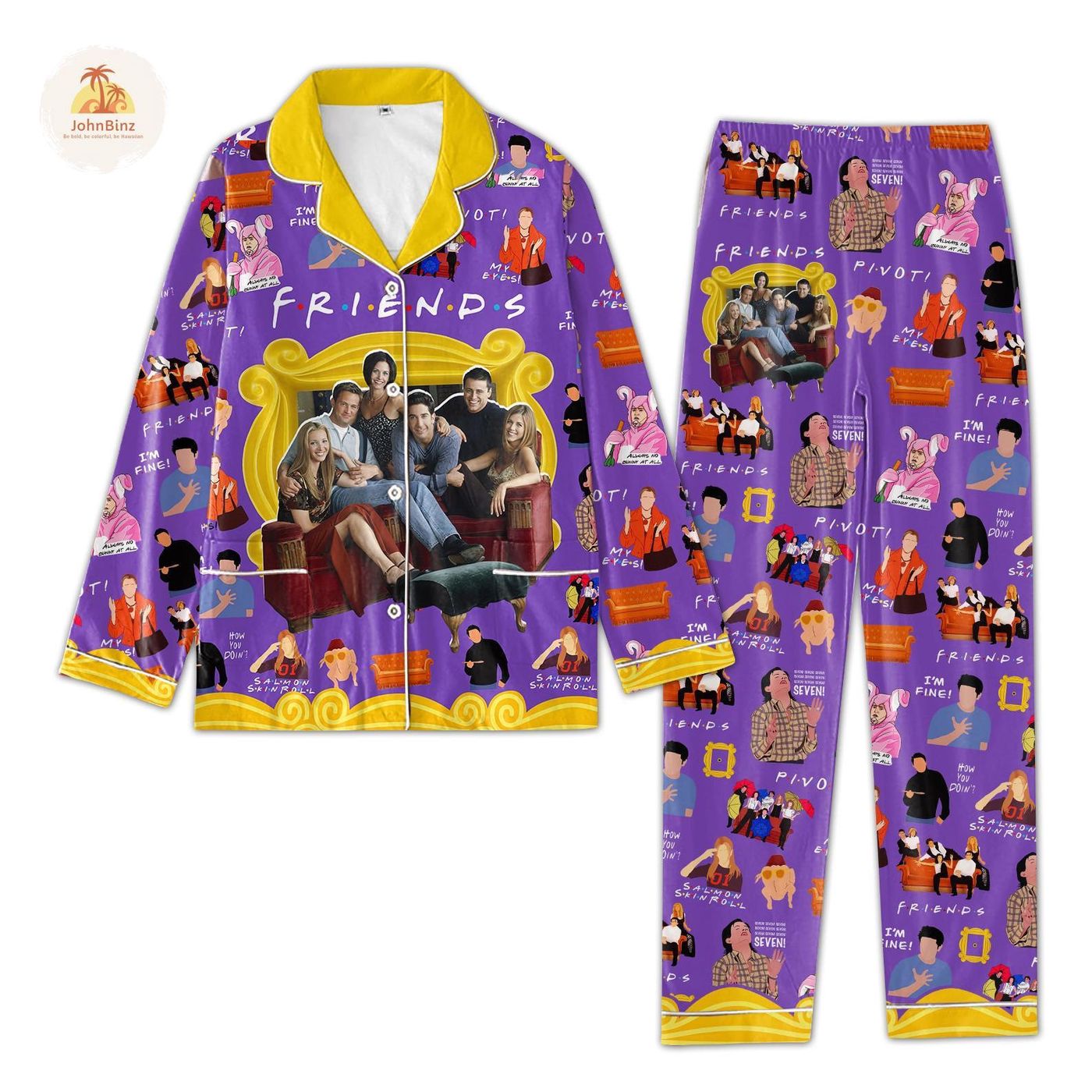 Friends Movie Pajamas Set – Trendy Women s Gift for Fans