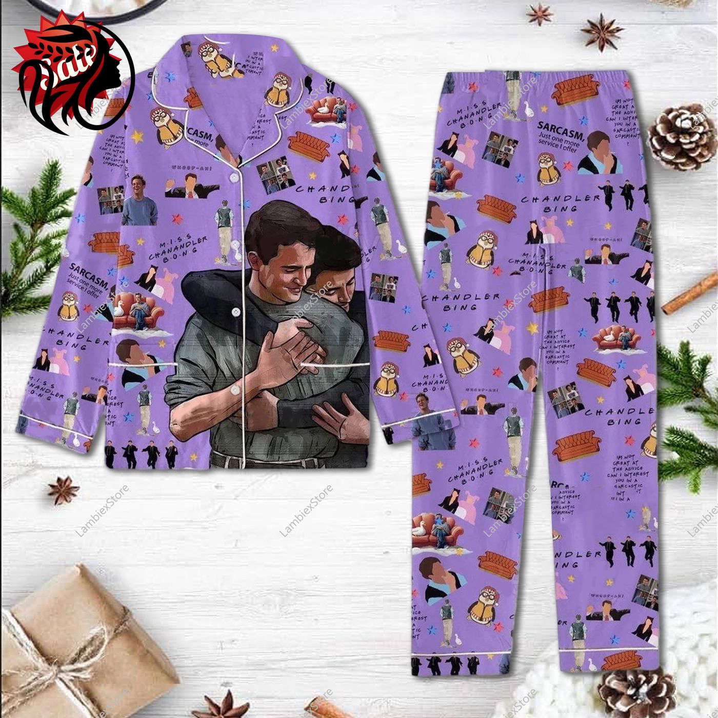 Cozy Friends Movie Pajamas Set – Trendy Pyjamas with Thick Comfort