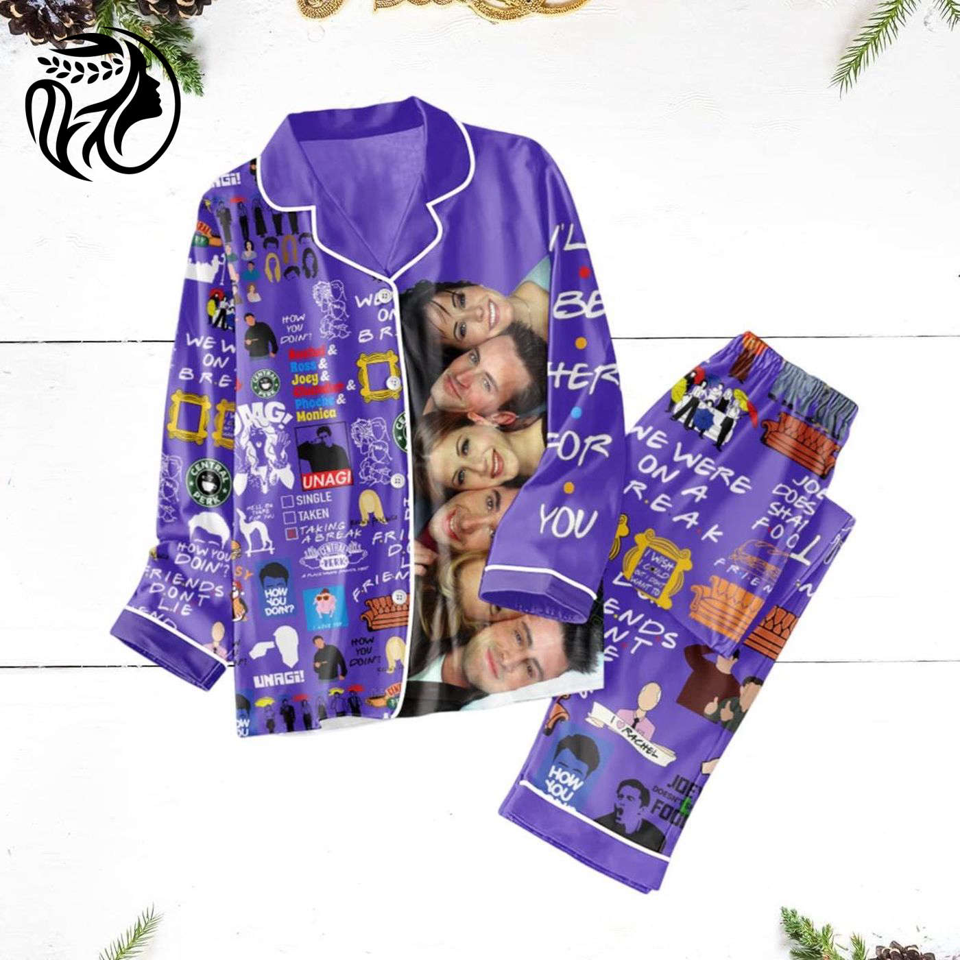 Friends TV Show Pajamas: Chandler Bing & Series Set Christmas & Movie Women PJs