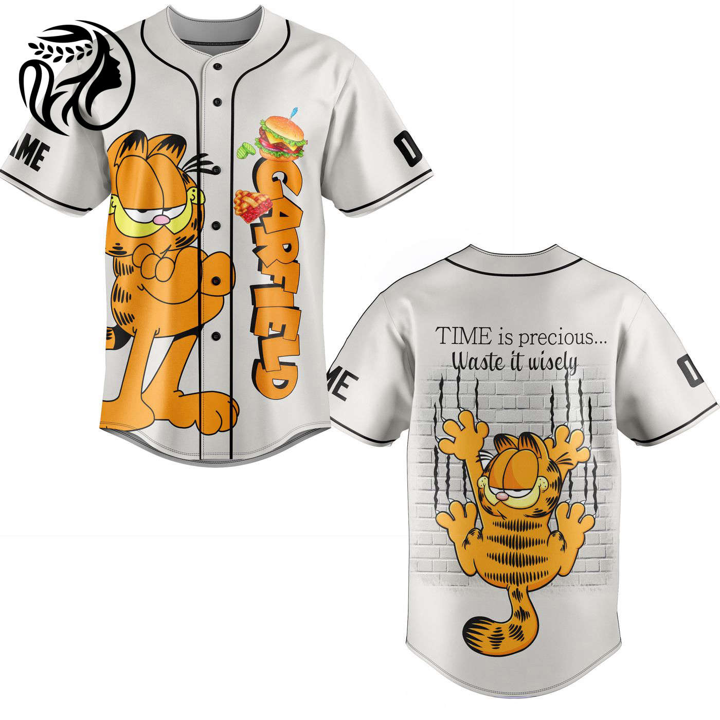 Garfield Baseball Jersey For Men Women And Kids Gift