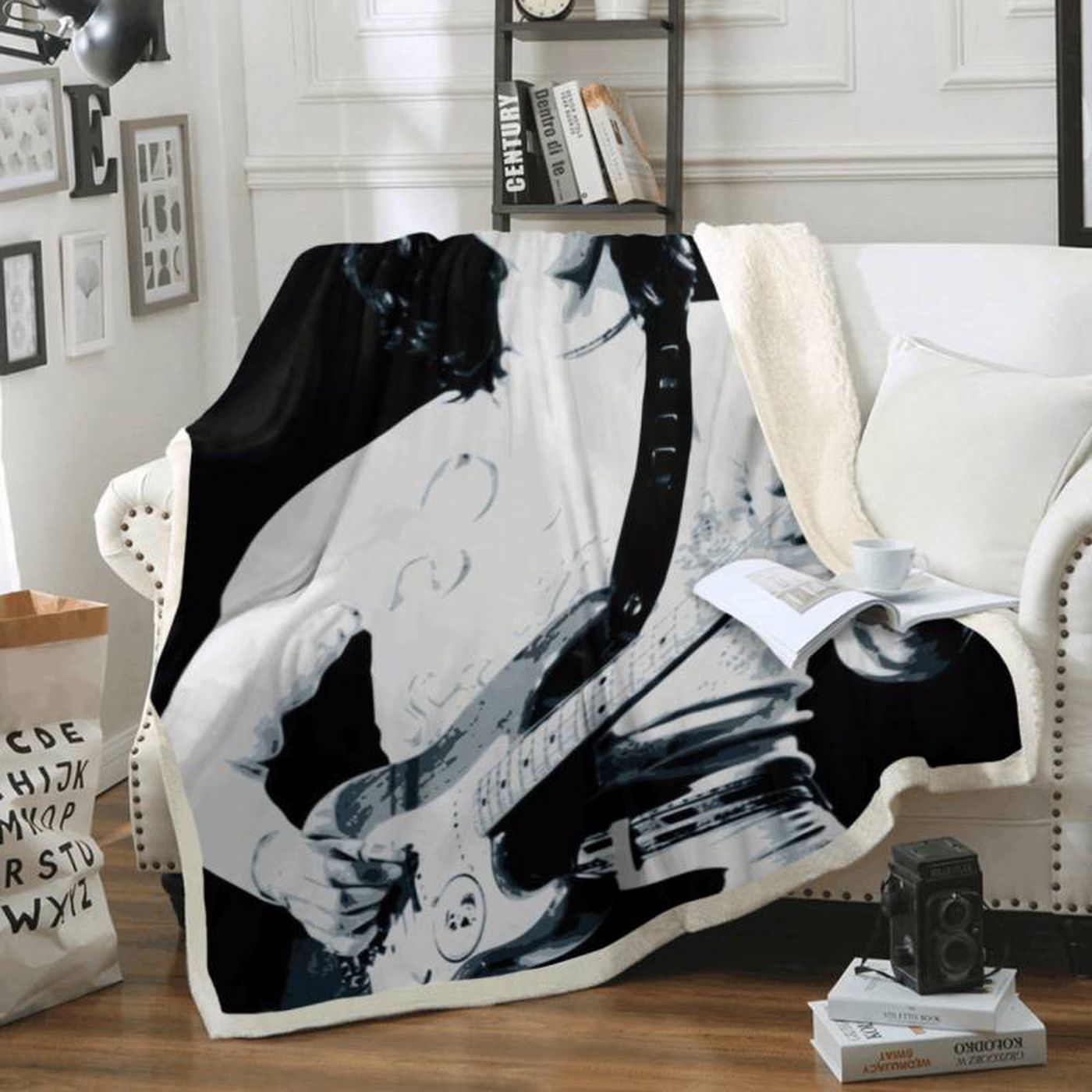 George Harrison Beatles Rock Band Gift Fleece Blanket: Cozy Tribute to the Iconic Musician