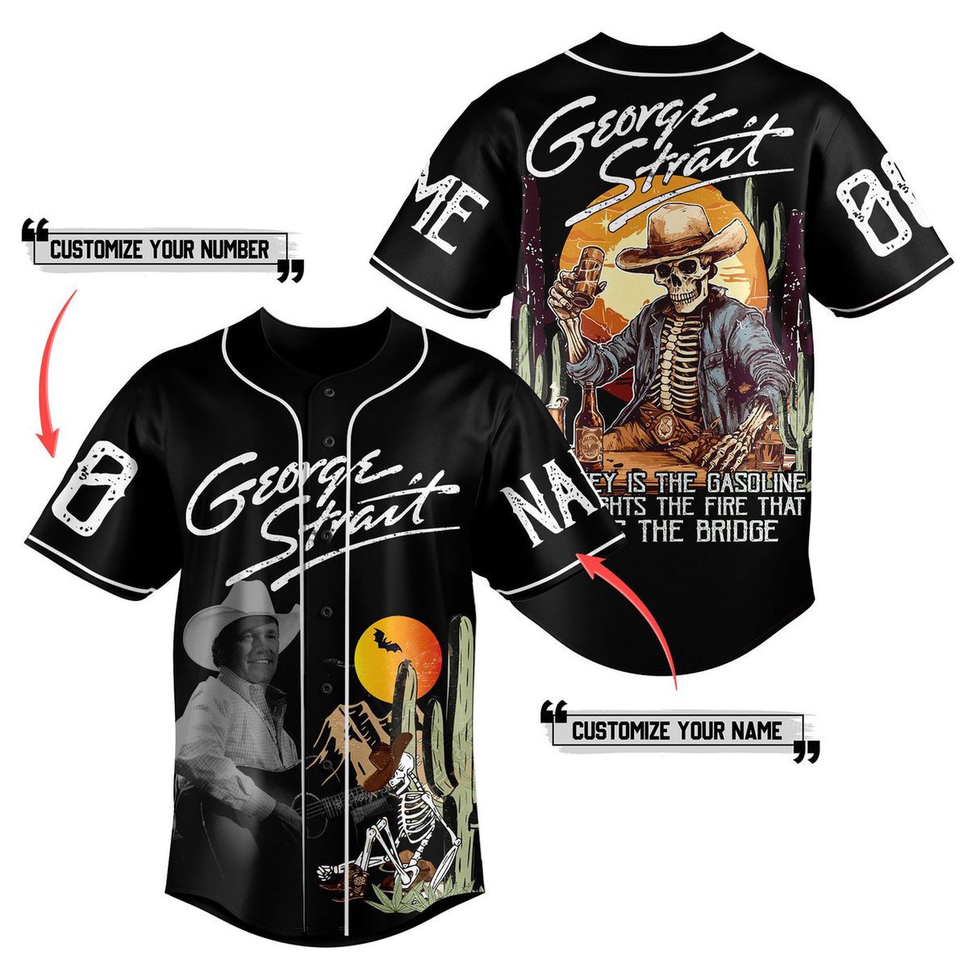 George Strait Baseball Jersey For Men Women And Kids Gift
