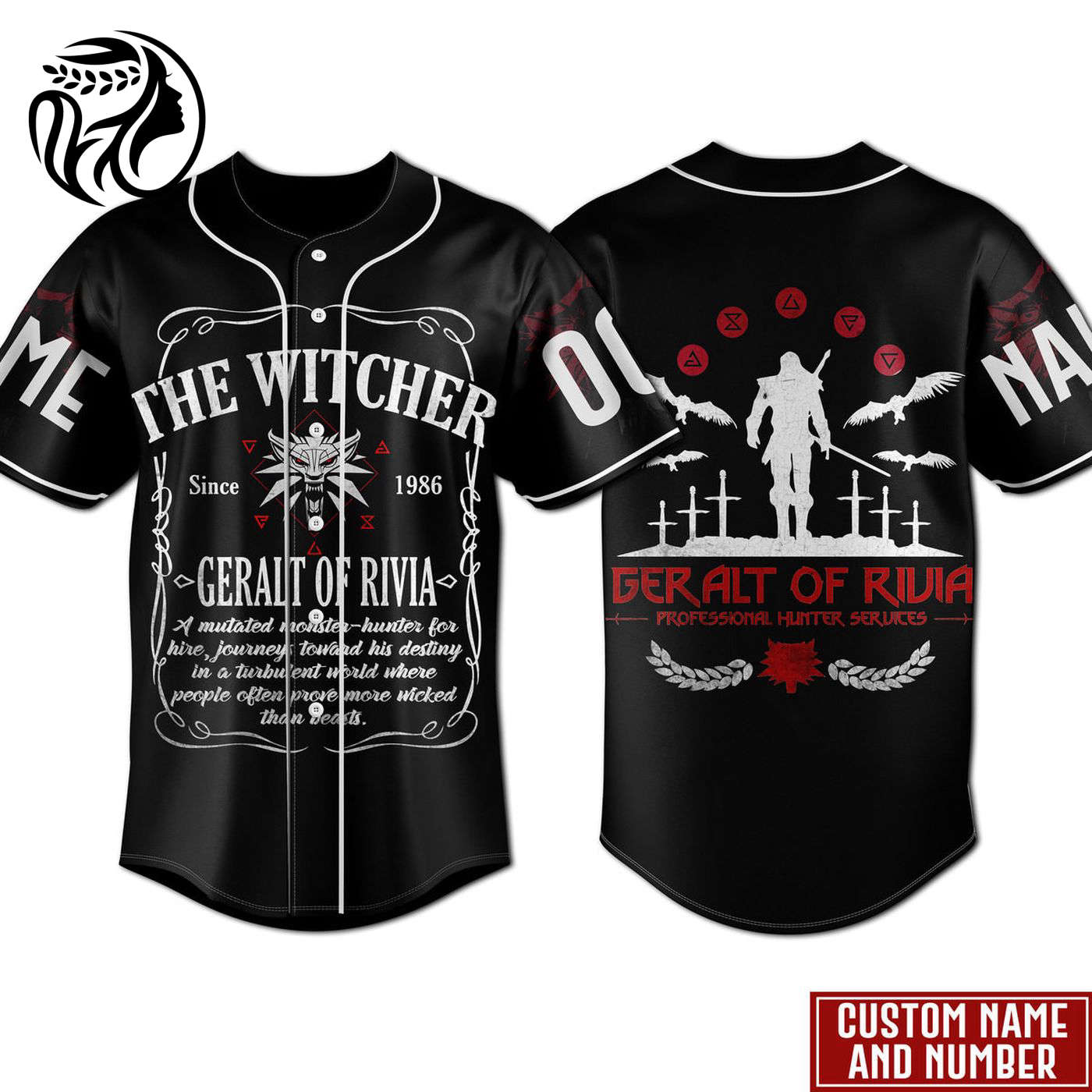 Geralt of Rivia Baseball Jersey For Men Women And Kids Gift