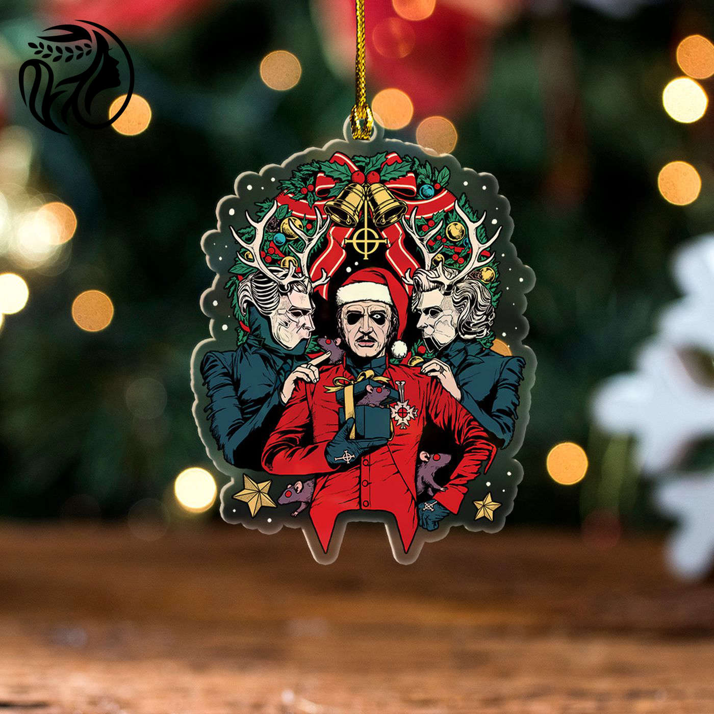 Ghost Band Custom Shape Clear 1-sided Acrylic Ornament.4