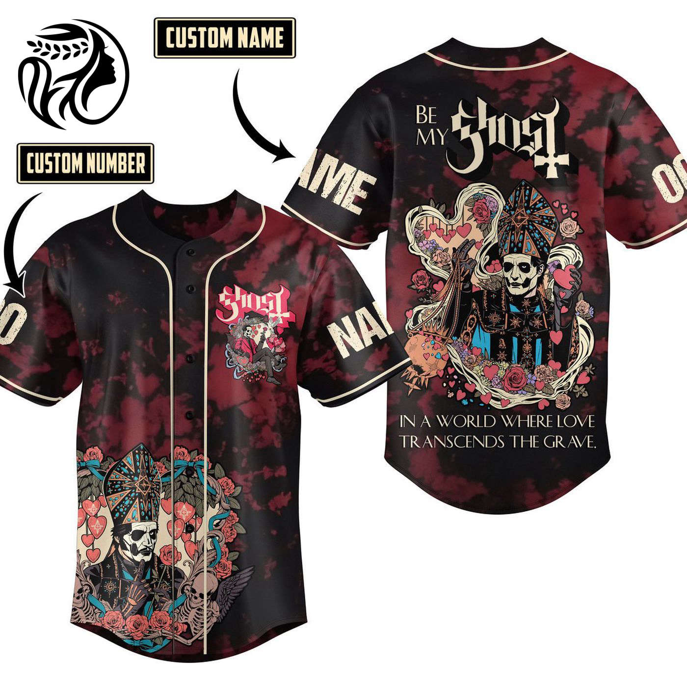 Ghost Baseball Jersey For Men Women And Kids Gift