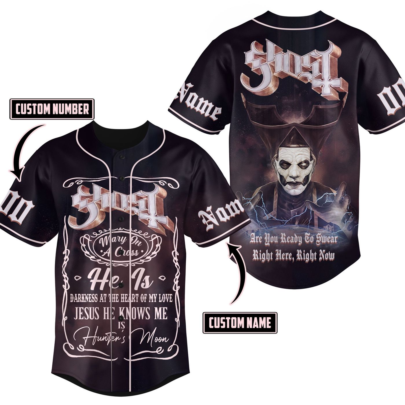 Ghost Baseball Jersey For Men Women And Kids Gift