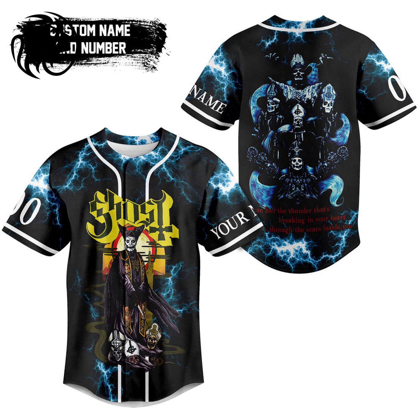 Ghost Baseball Jersey For Men Women And Kids Gift