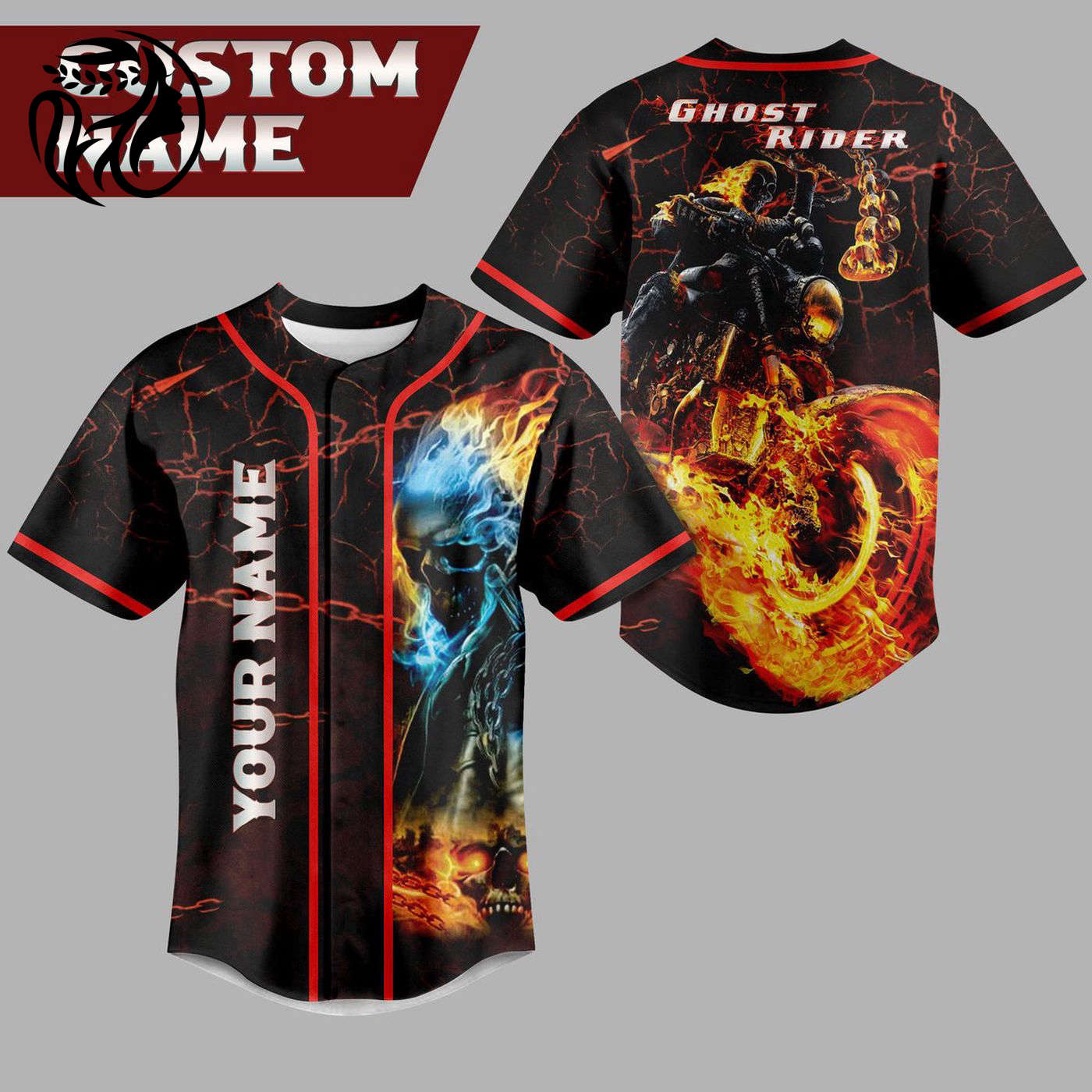 Ghost Rider Baseball Jersey For Men Women And Kids Gift