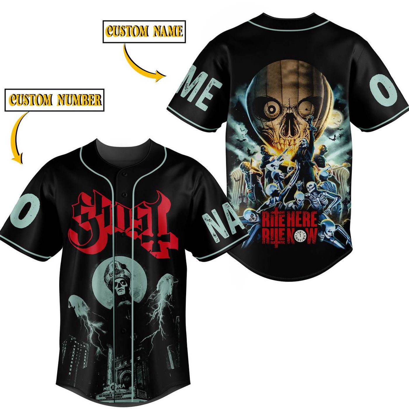 Ghost Rite Here Rite Now Baseball Jersey For Men Women And Kids Gift