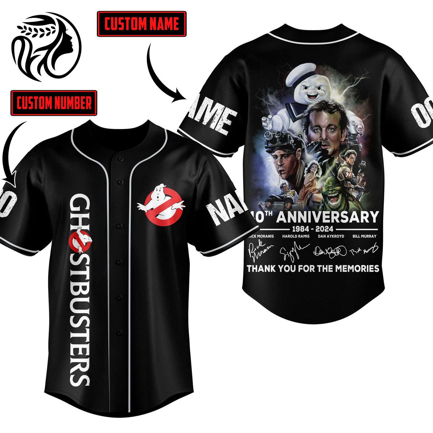 Ghostbusters Baseball Jersey For Men Women And Kids Gift