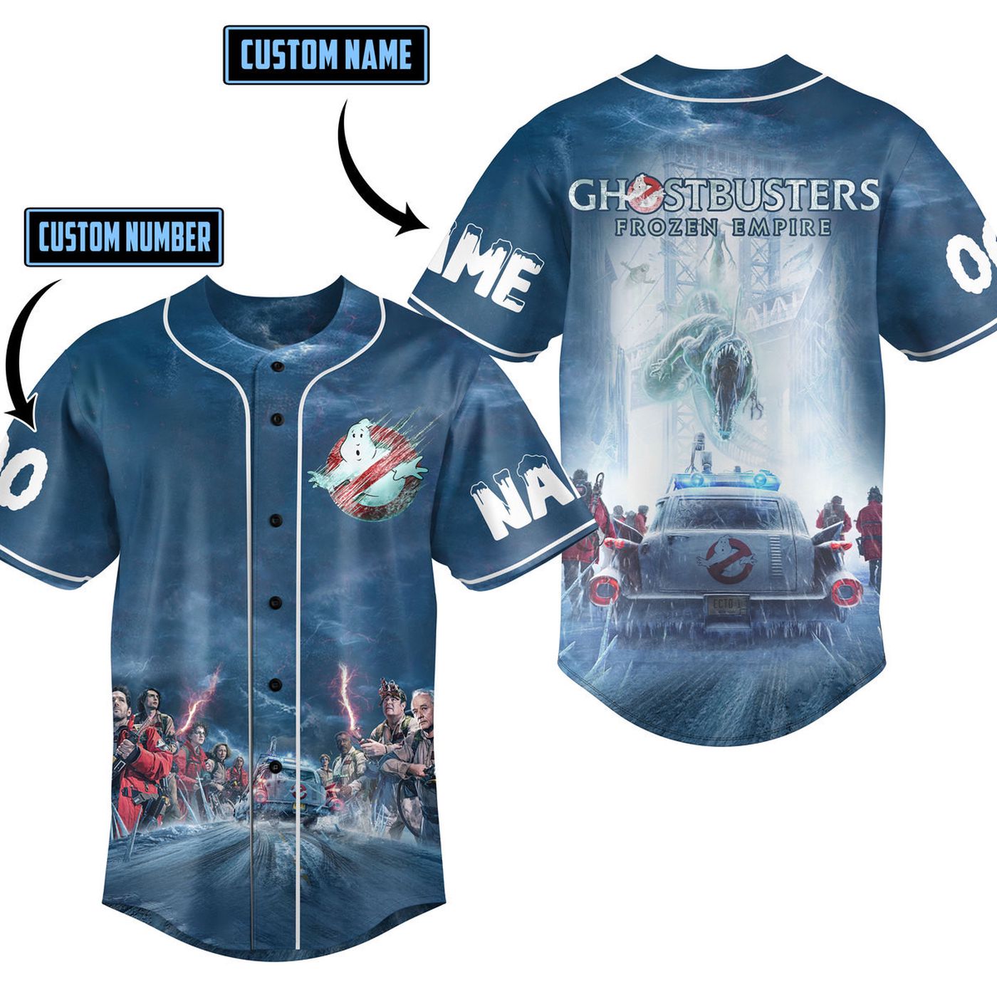 Ghostbusters Frozen Empize Baseball Jersey For Men Women And Kids Gift