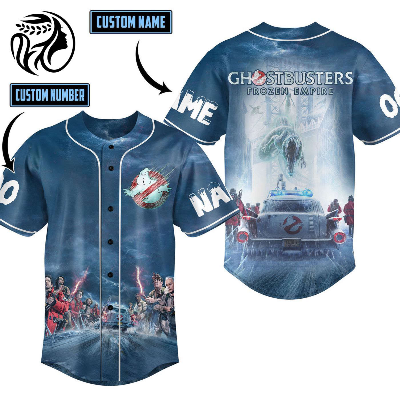 Ghostbusters Frozen Empize Baseball Jersey For Men Women And Kids Gift