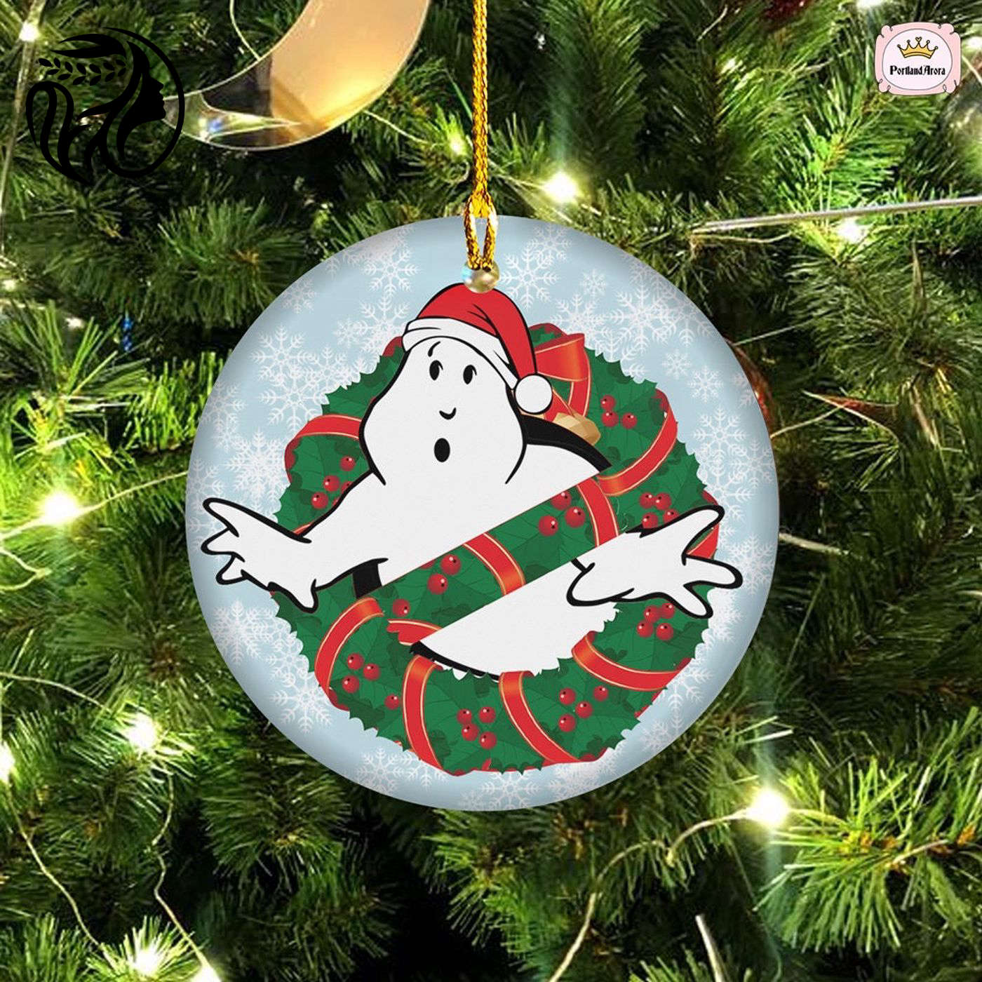 Spook up Your Christmas Tree with Ghostbusters Ghost Ornament! Perfect Movie-Inspired Christmas Gift & Tree Decor