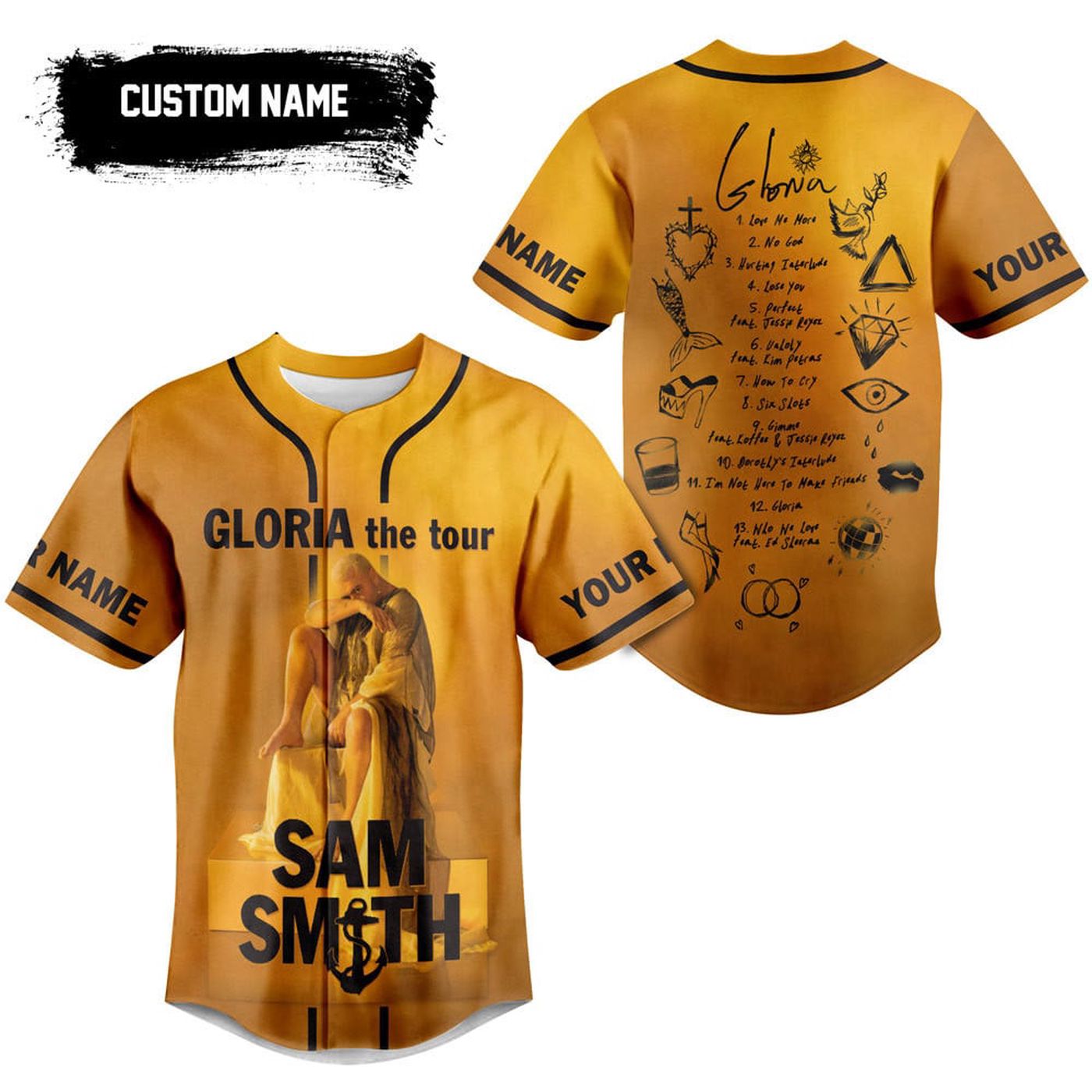 Gloria Sam Smith Baseball Jersey For Men Women And Kids Gift Gloria Sam Smith Baseball Jersey For Men Women And Kids Gift