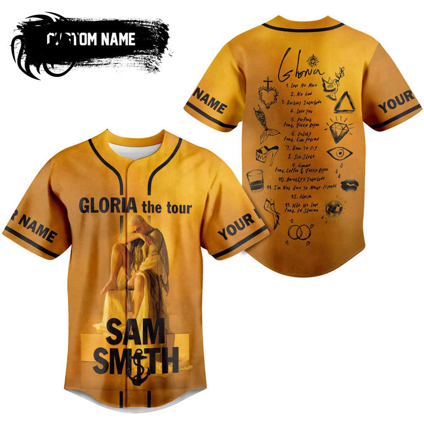 Gloria Sam Smith Baseball Jersey For Men Women And Kids Gift