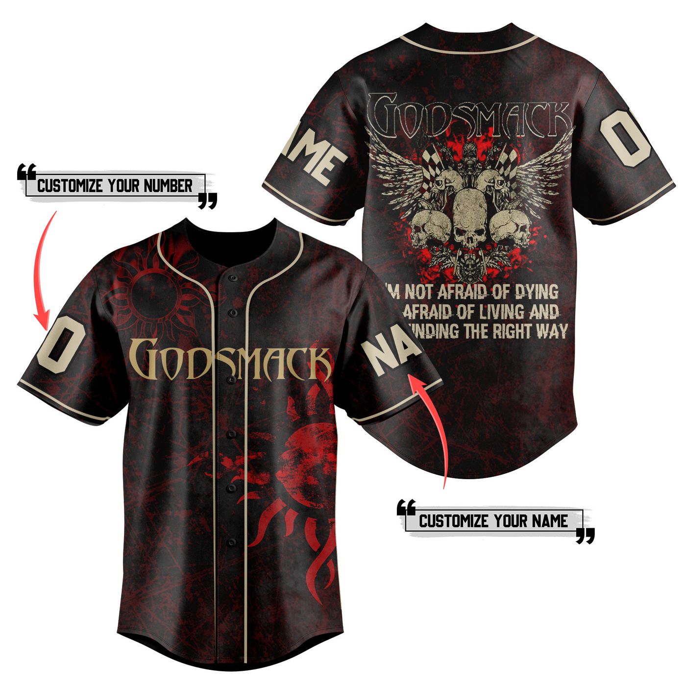 Godsmack Baseball Jersey For Men Women And Kids Gift Godsmack Baseball Jersey For Men Women And Kids Gift