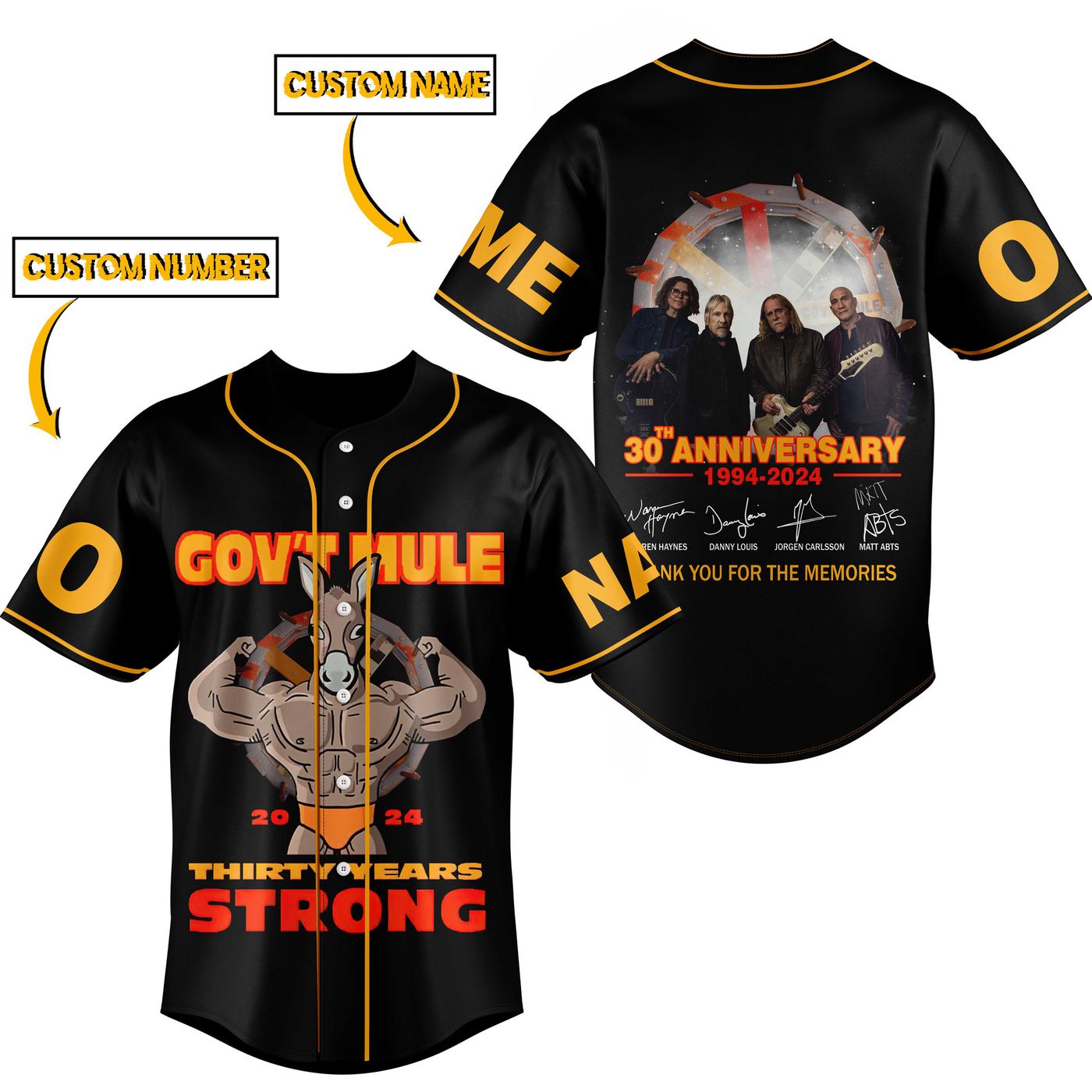 Govt Mule Baseball Jersey For Men Women And Kids Gift
