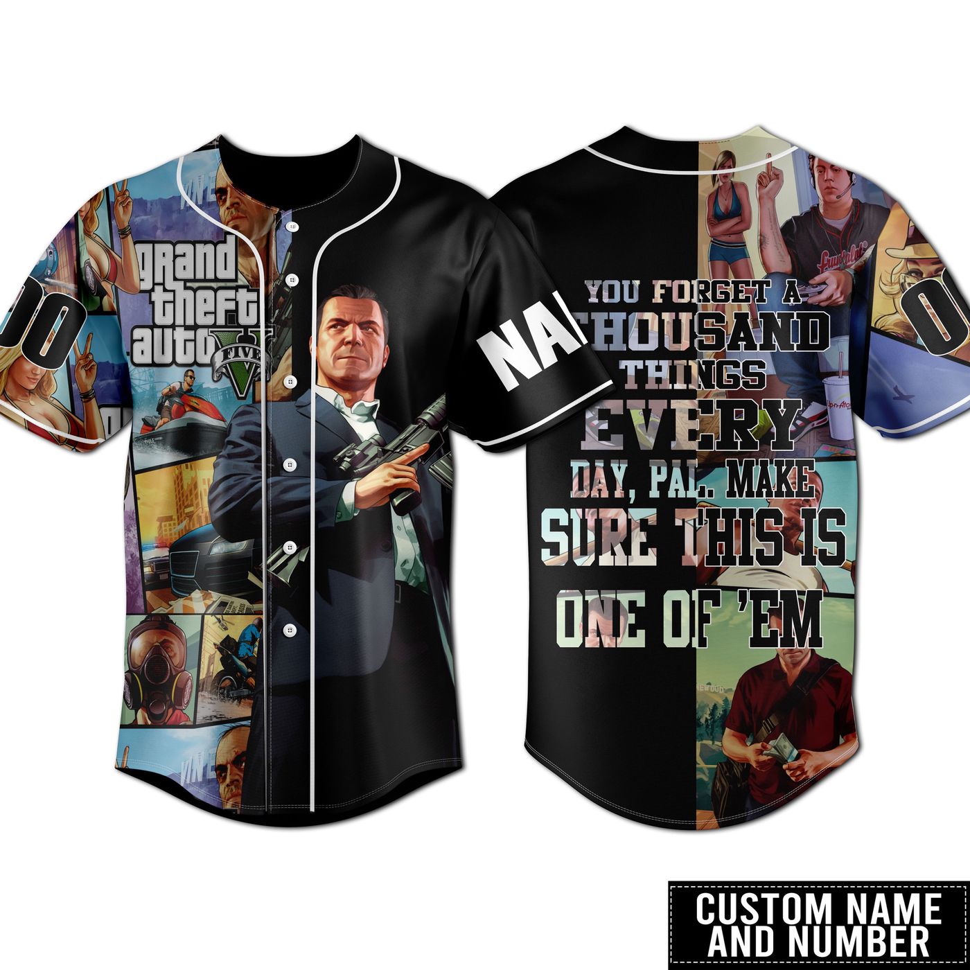 Grand Theft Auto V Baseball Jersey For Men Women And Kids Gift