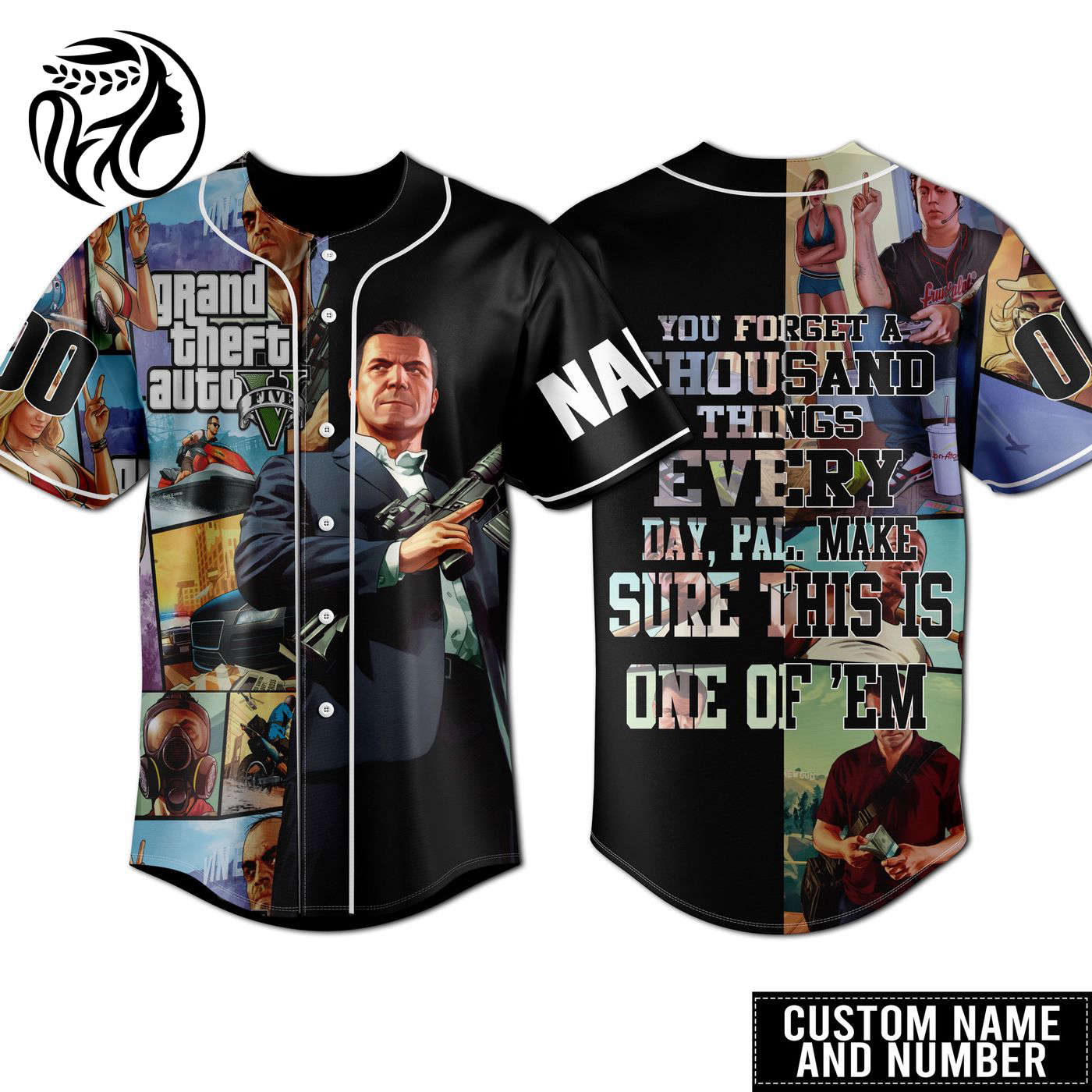 Grand Theft Auto V Baseball Jersey For Men Women And Kids Gift
