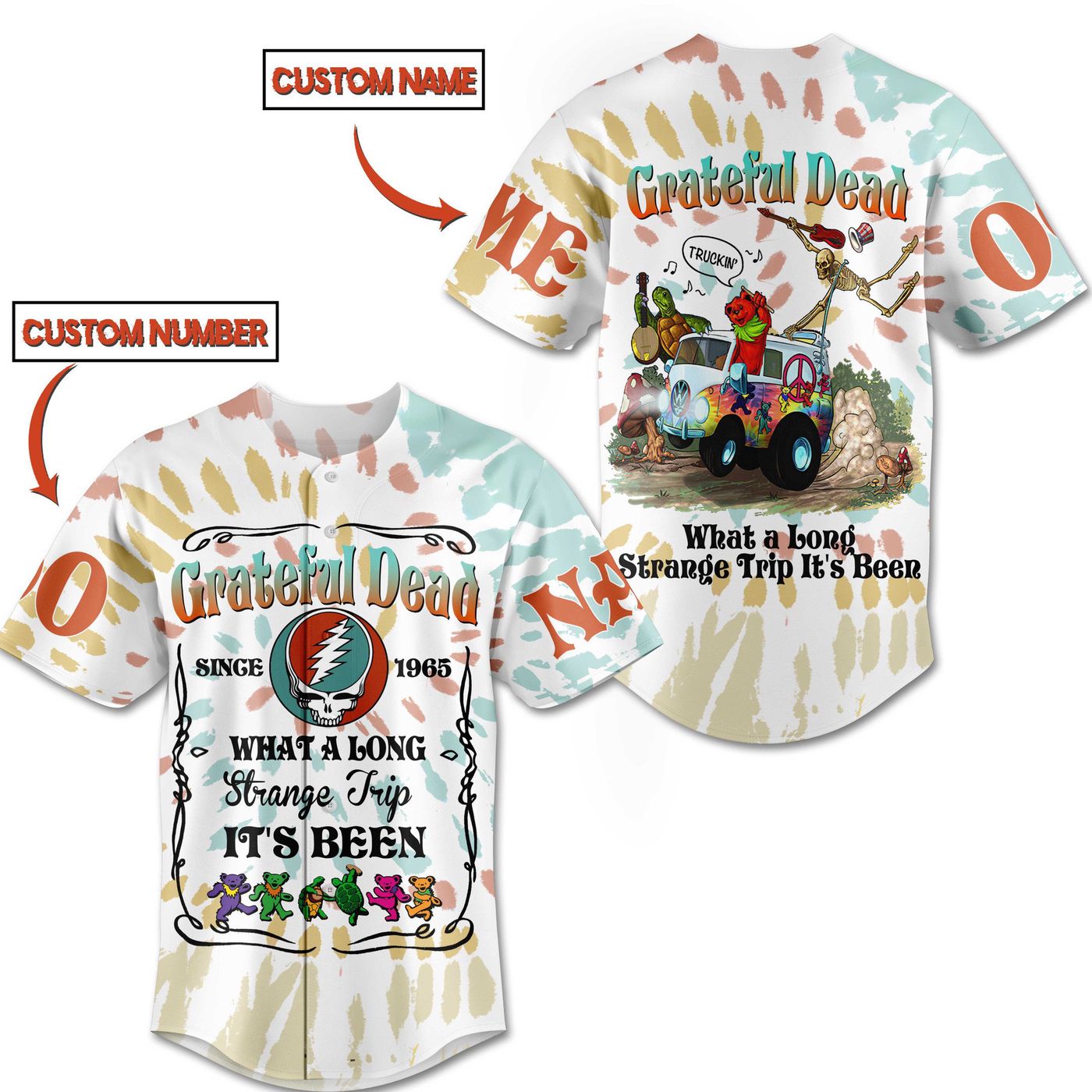 Grateful Dead Baseball Jersey For Men Women And Kids Gift