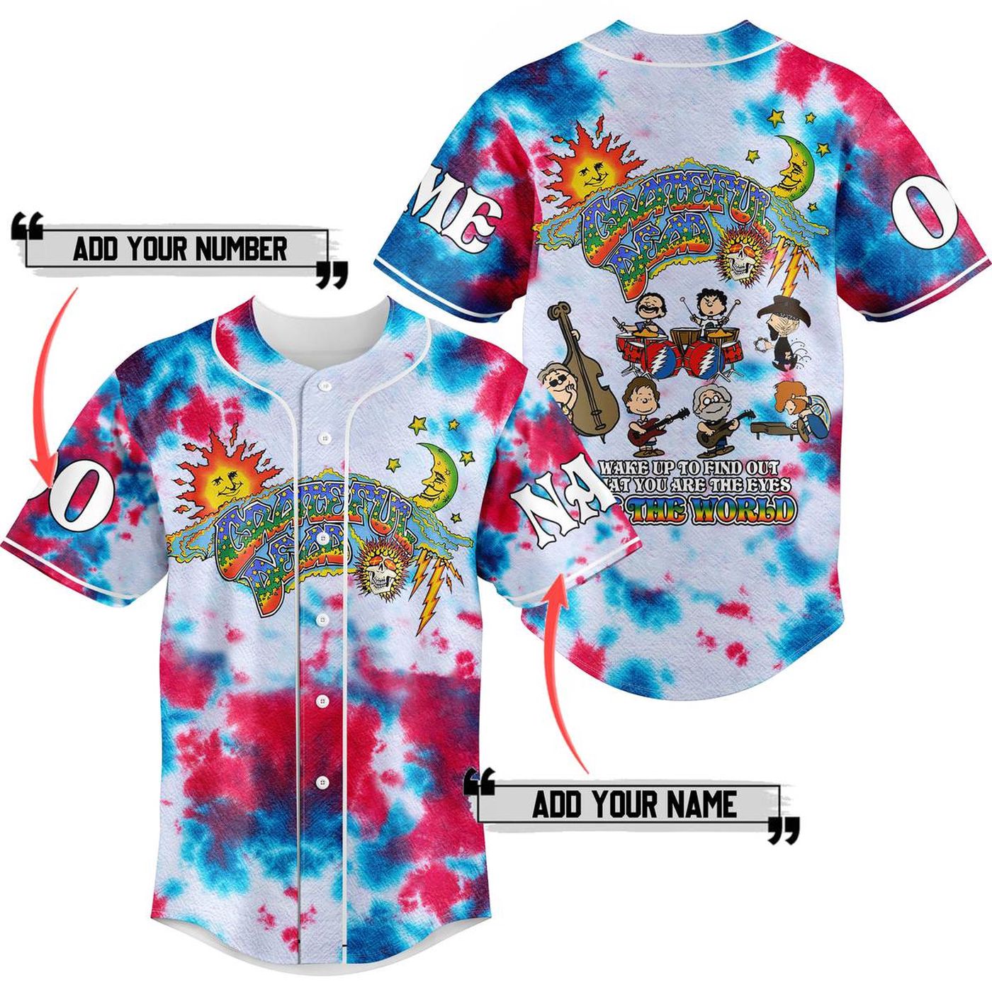Grateful Dead Baseball Jersey For Men Women And Kids Gift