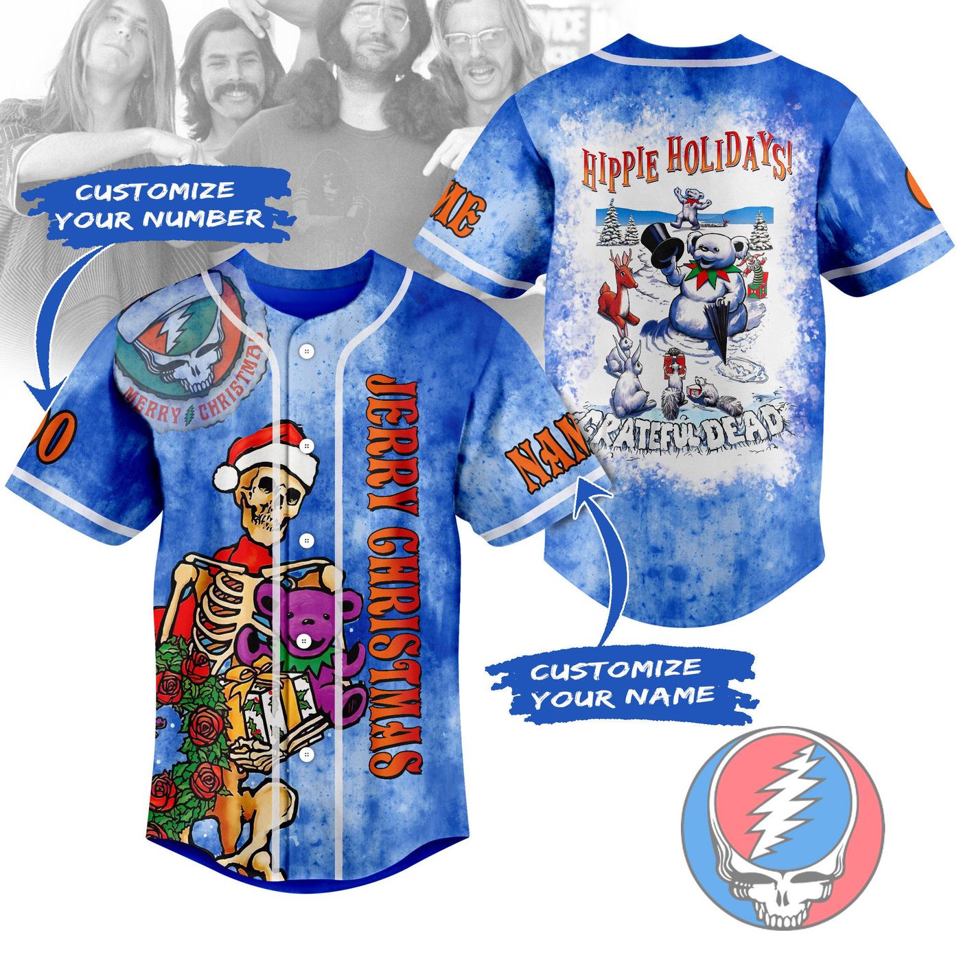 Grateful Dead Baseball Jersey For Men Women And Kids Gift
