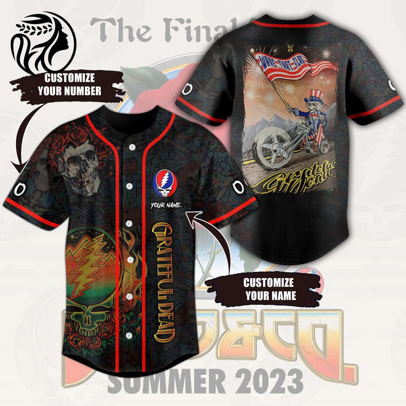 Grateful Dead Baseball Jersey For Men Women And Kids Gift