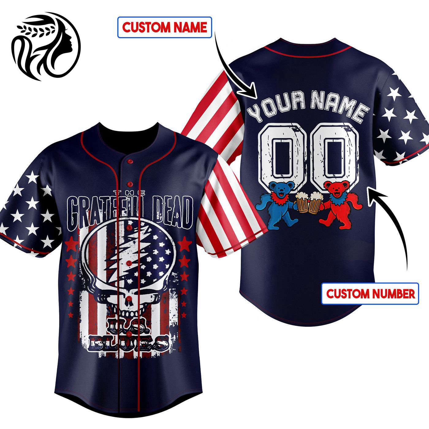 Grateful Dead Baseball Jersey For Men Women And Kids Gift