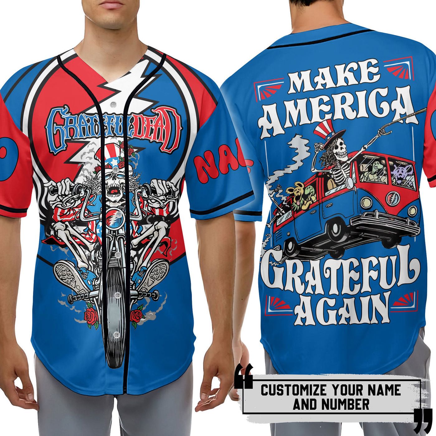 Grateful Dead Baseball Jersey For Men Women And Kids Gift