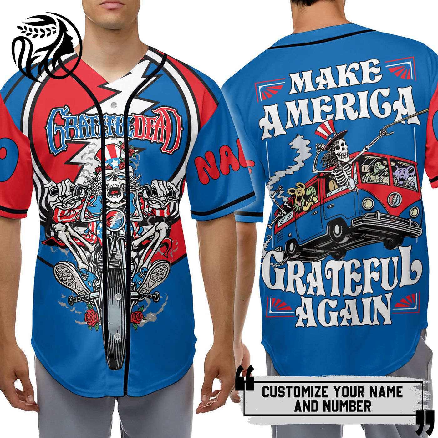 Grateful Dead Baseball Jersey For Men Women And Kids Gift
