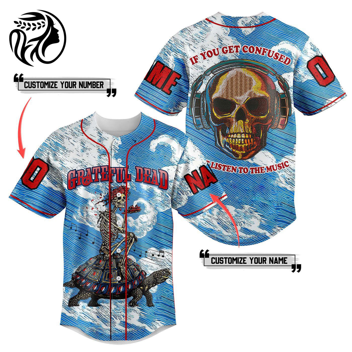Grateful Dead Baseball Jersey For Men Women And Kids Gift