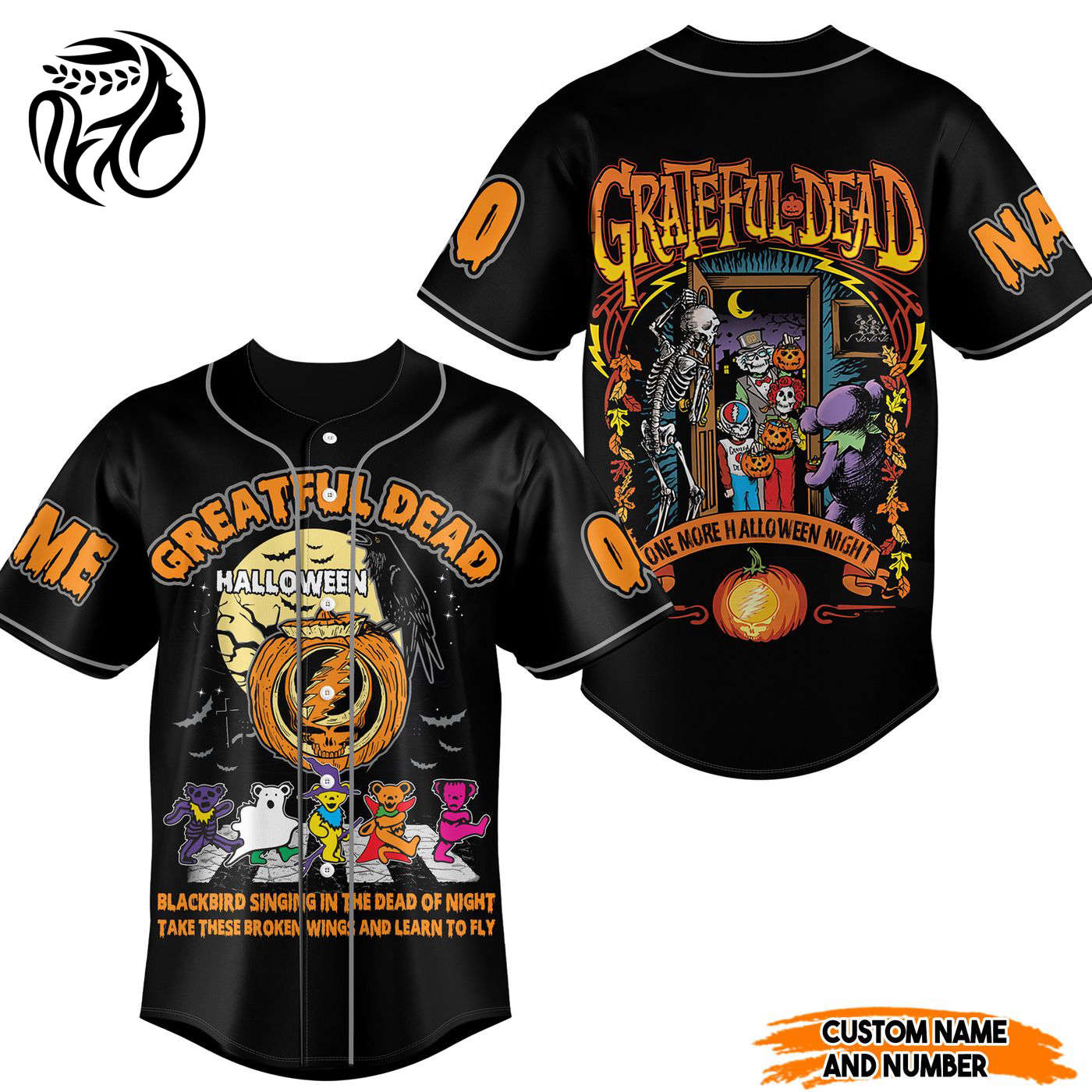 Grateful Dead Halloween Baseball Jersey For Men Women And Kids Gift