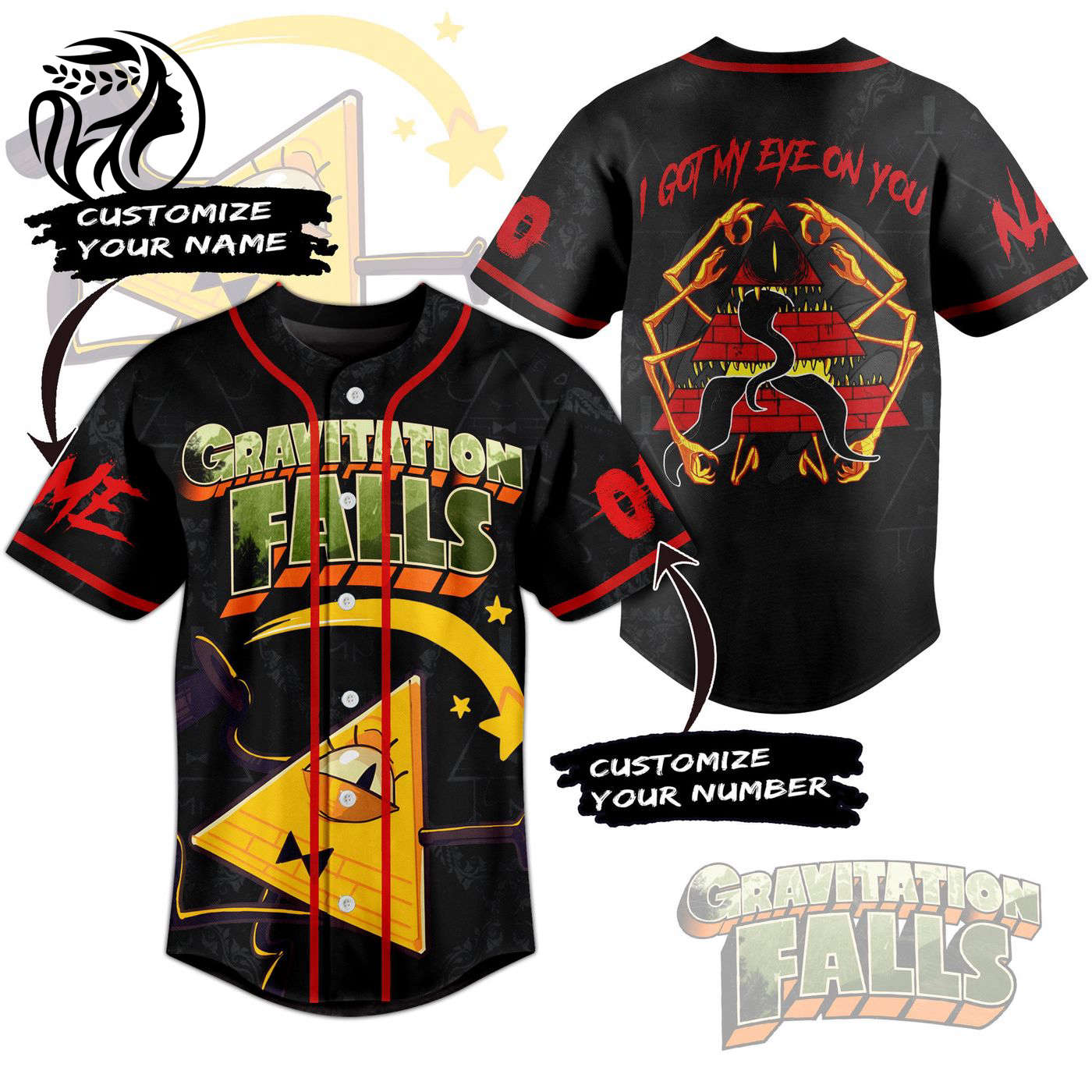 Gravity Falls Baseball Jersey For Men Women And Kids Gift