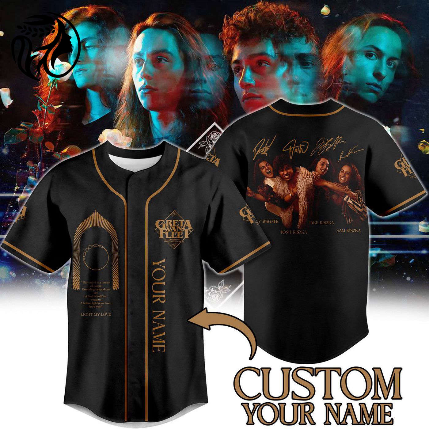 Greta Van Fleet Baseball Jersey For Men Women And Kids Gift