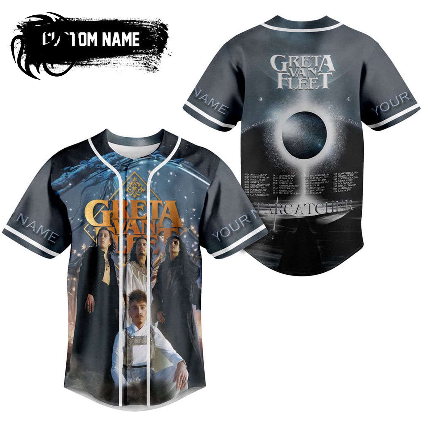 Greta Van Fleet Baseball Jersey For Men Women And Kids Gift