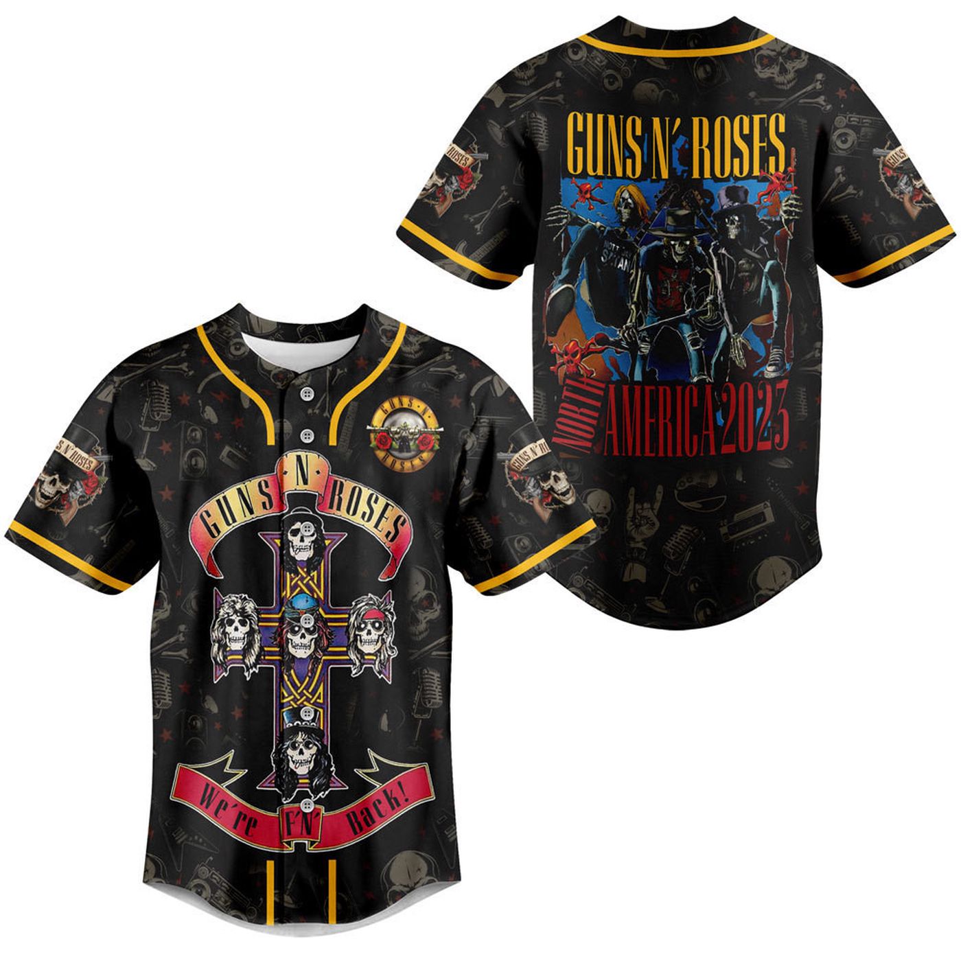Guns N Roses Baseball Jersey For Men Women And Kids Gift Guns N Roses Baseball Jersey For Men Women And Kids Gift