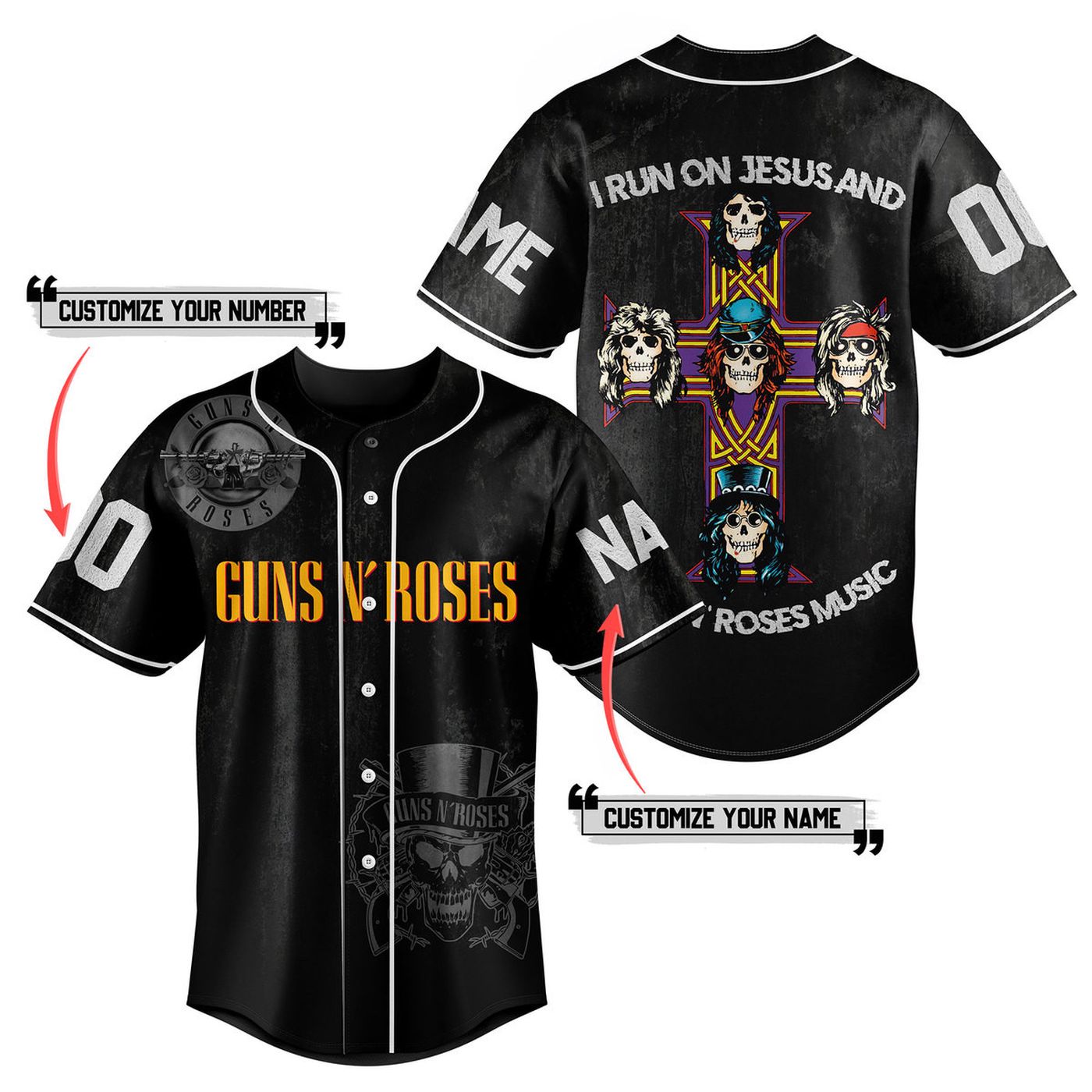 Guns N Roses Baseball Jersey For Men Women And Kids Gift Guns N Roses Baseball Jersey For Men Women And Kids Gift