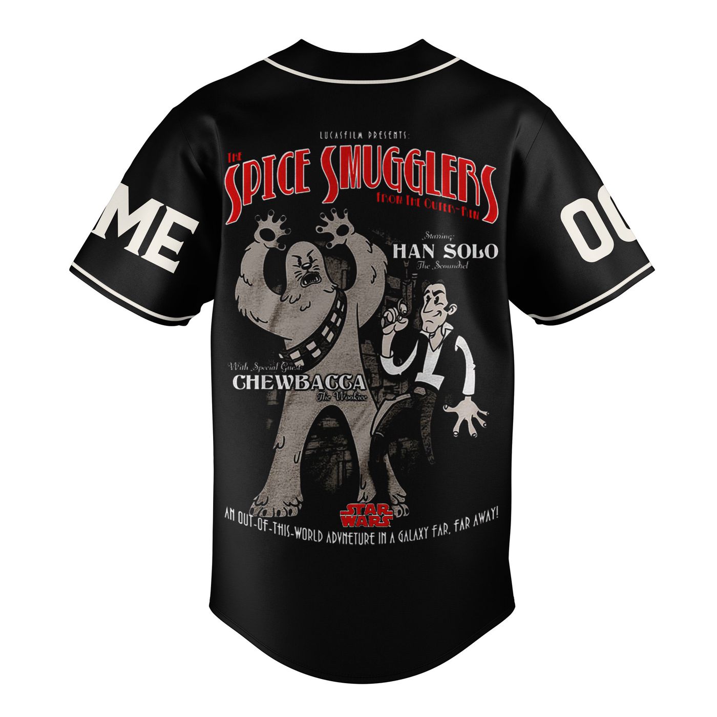 Han&Chewie Star Wars Baseball Jersey For Men Women And Kids Gift Han&Chewie Star Wars Baseball Jersey For Men Women And Kids Gift