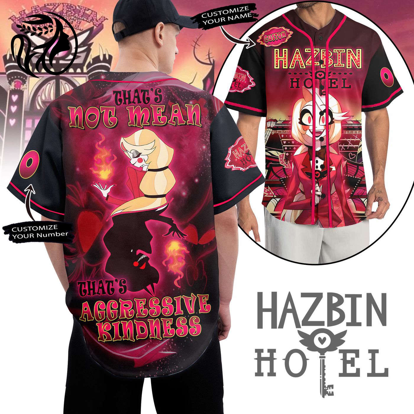 Hazbin Hotel Baseball Jersey For Men Women And Kids Gift