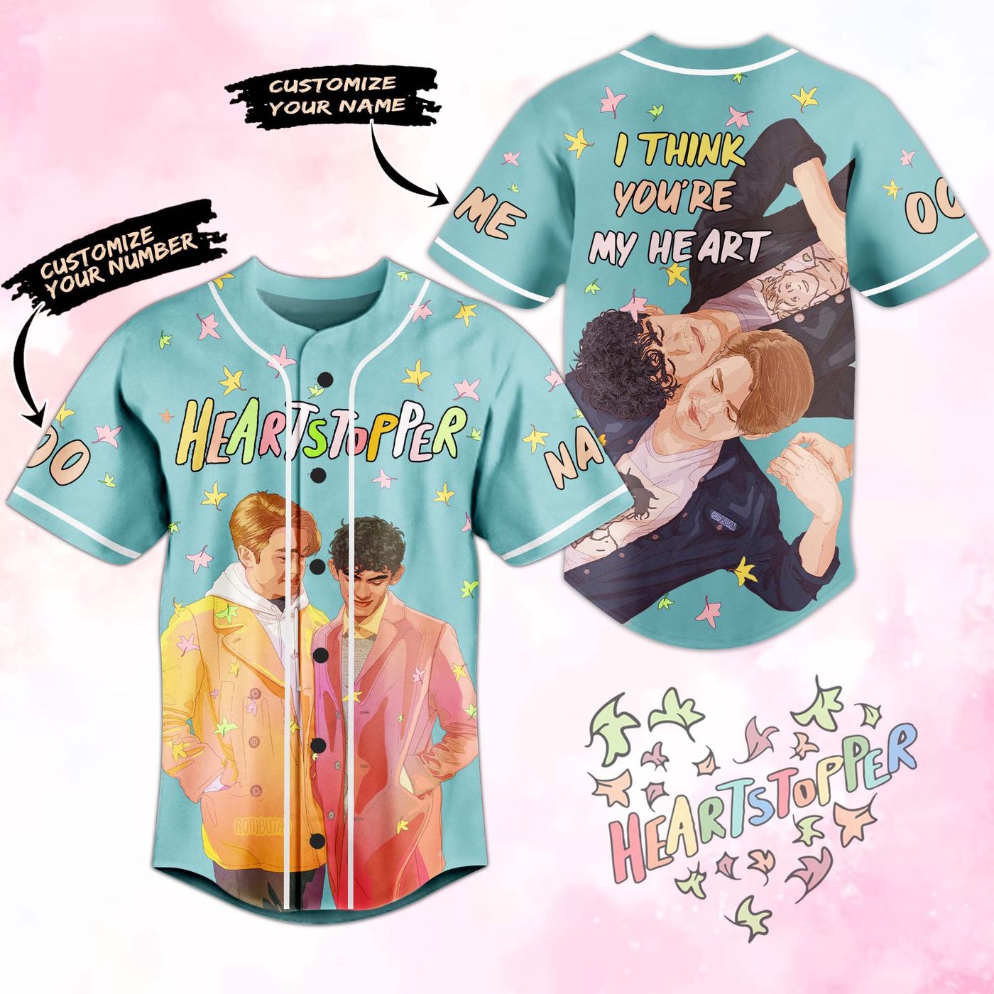 Heartstopper Baseball Jersey For Men Women And Kids Gift Heartstopper Baseball Jersey For Men Women And Kids Gift