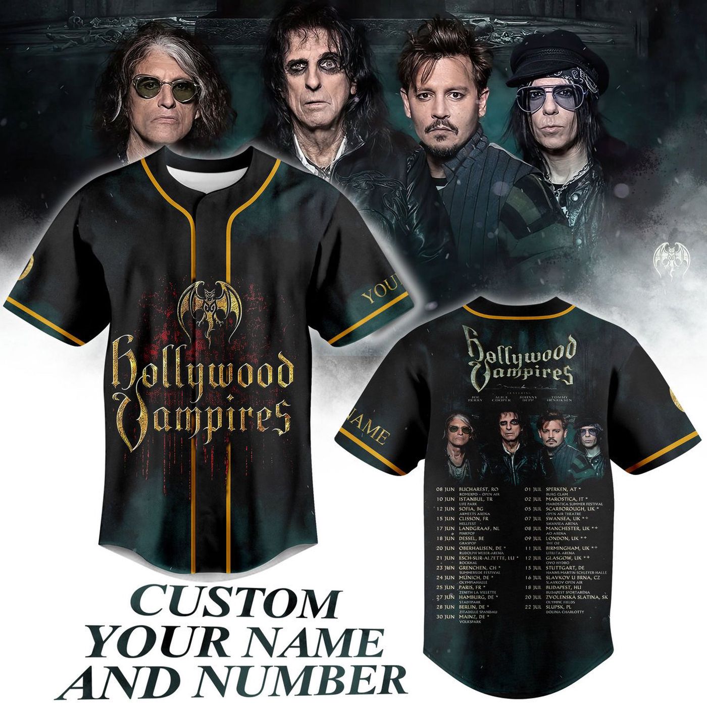 Hollywood Vampires Baseball Jersey For Men Women And Kids Gift
