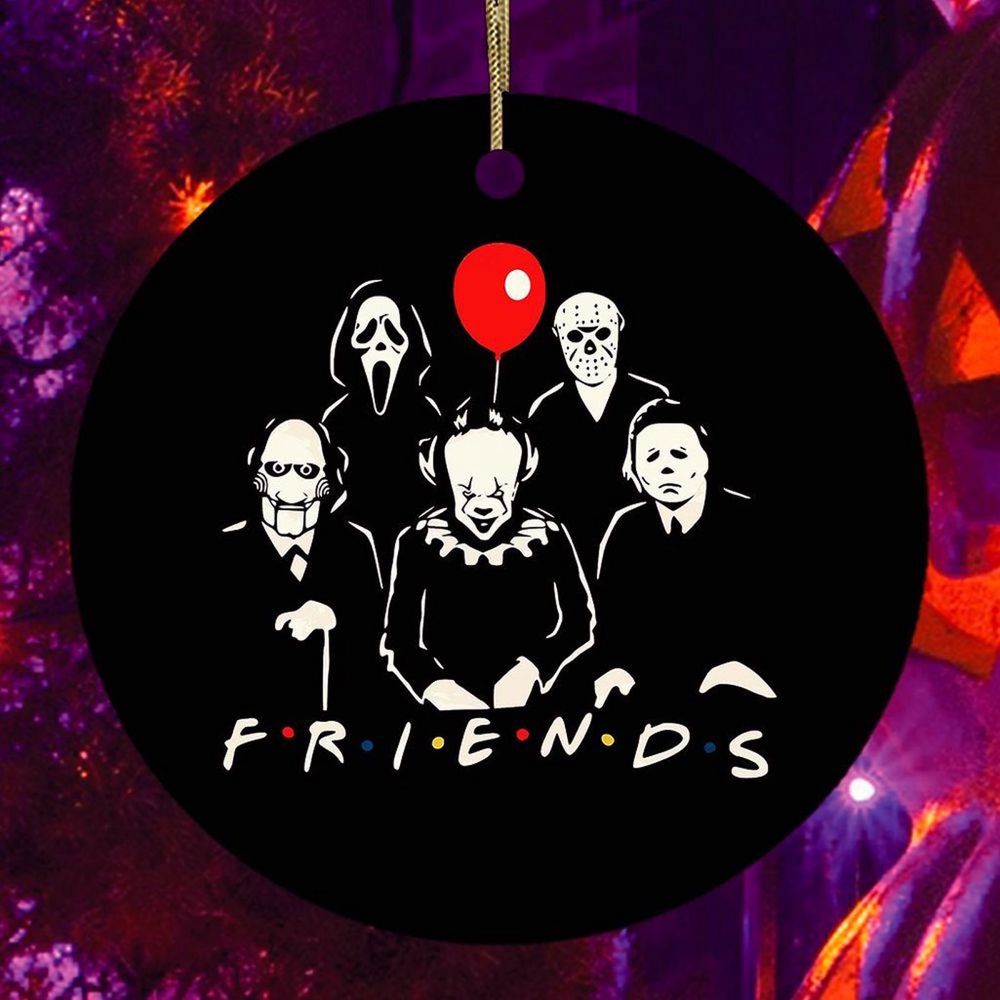 Spooky Horror Movie Villains Ornament: Terrifying Christmas Decoration