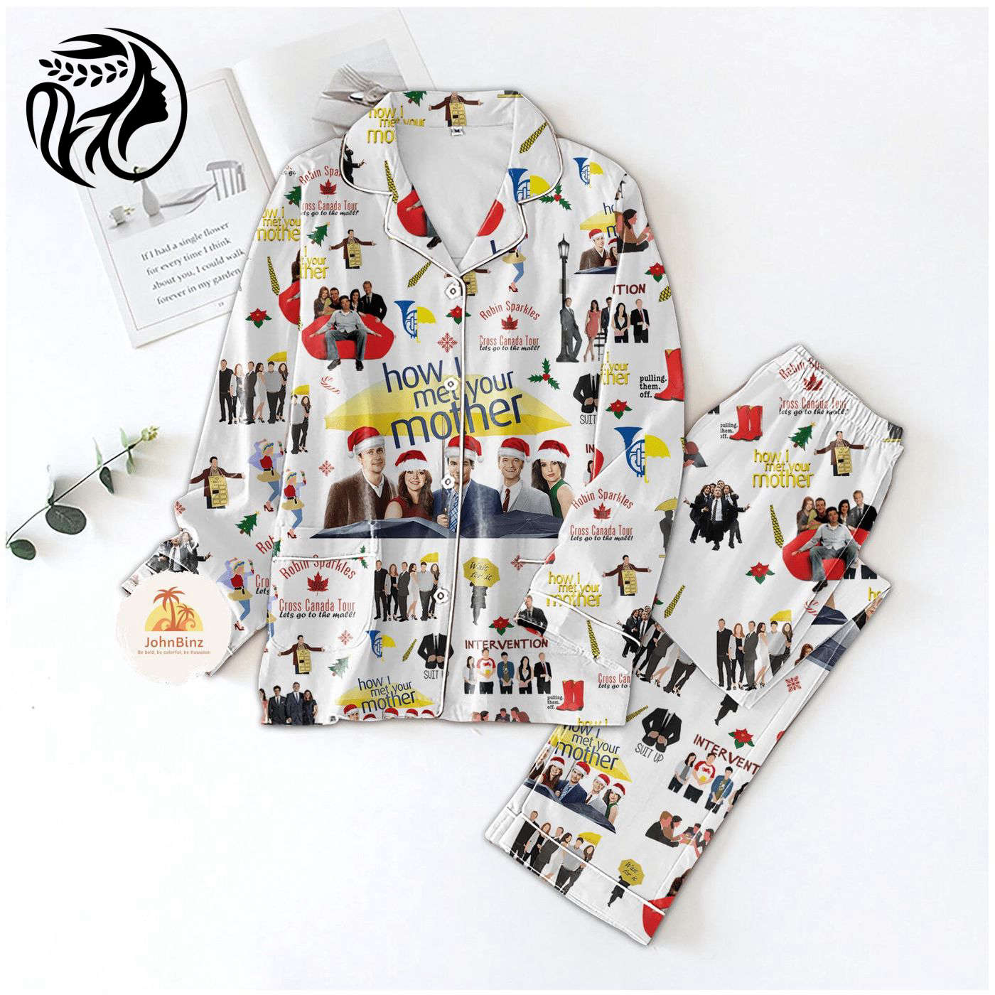 Get Cozy with How I Met Your Mother Pajamas Set: Funny Movie & Barney Stinson Christmas Pajamas – Perfect Xmas Vacation Gift for Her!