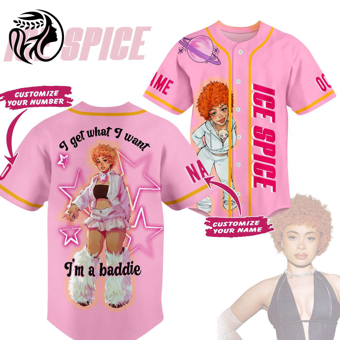 Ice Spice Baseball Jersey For Men Women And Kids Gift