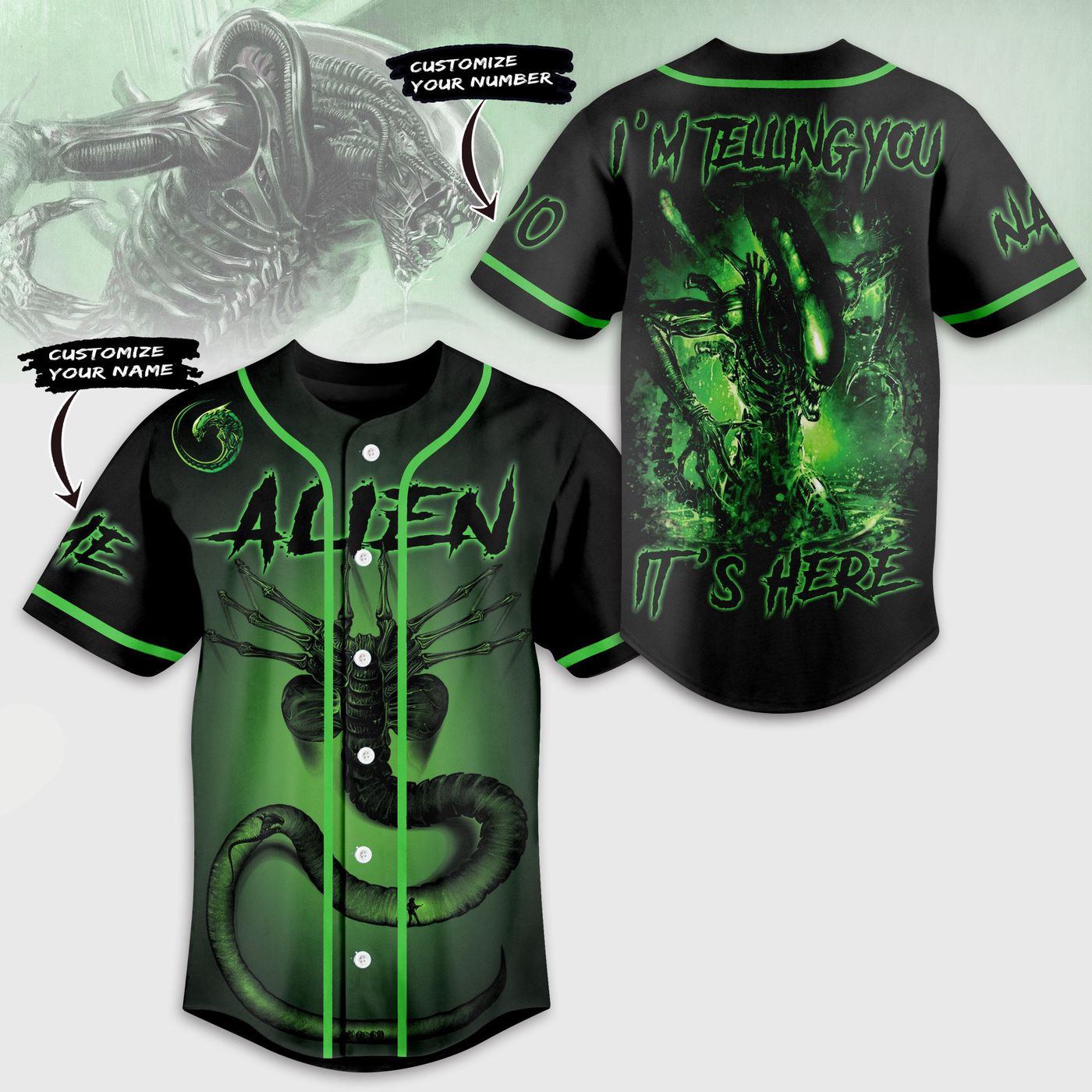 Im Telling You Its Here Alien Baseball Jersey For Men Women And Kids Gift