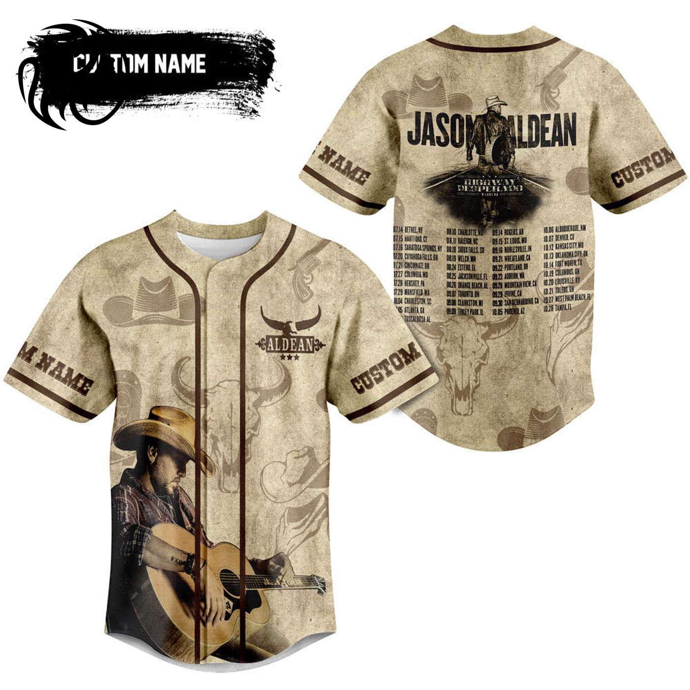Jason Aldean Baseball Jersey For Men Women And Kids Gift