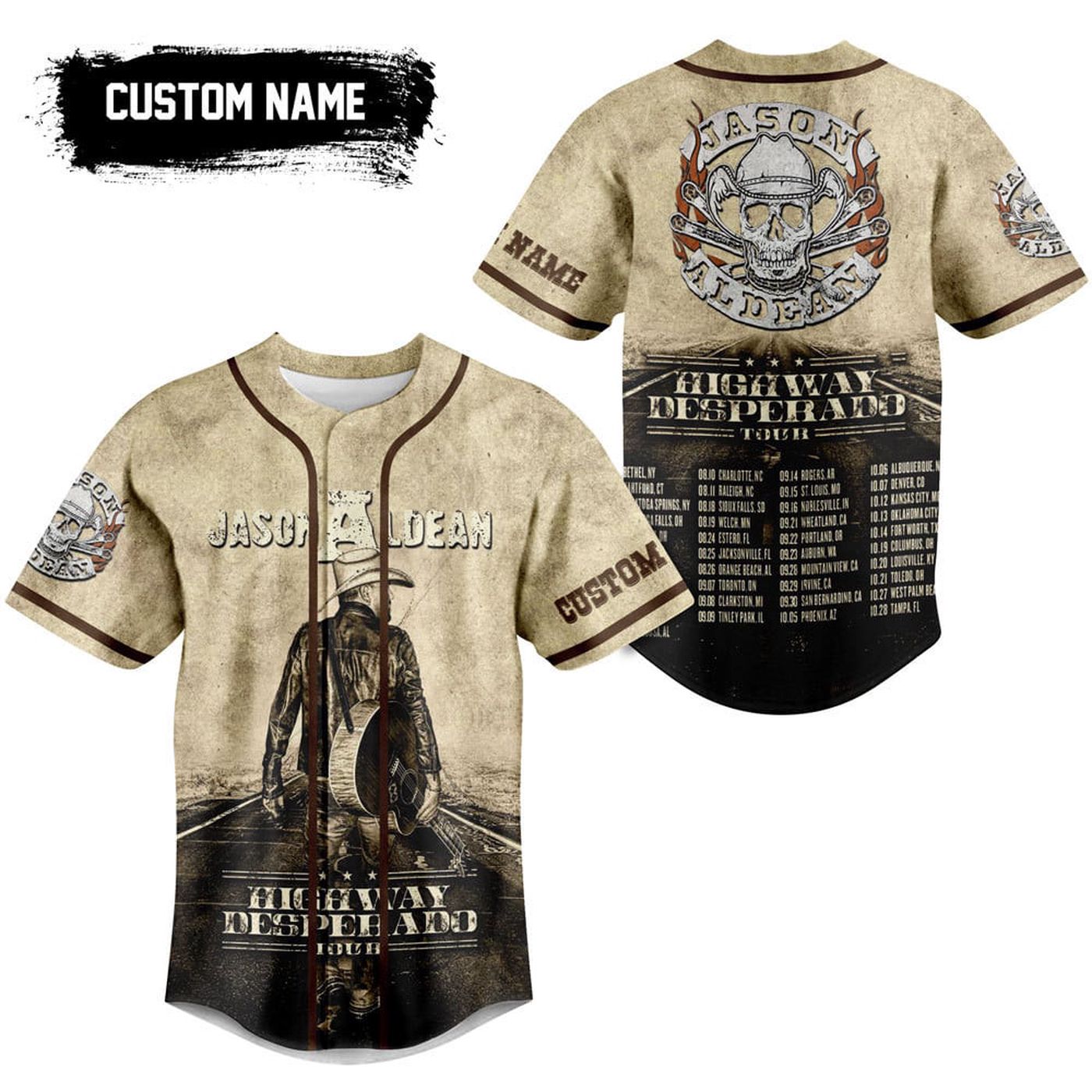 Jason Aldean Baseball Jersey For Men Women And Kids Gift